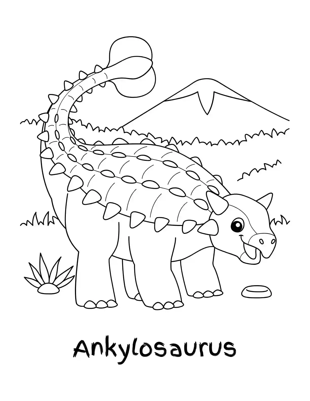 Ankylosaurus Coloring Page