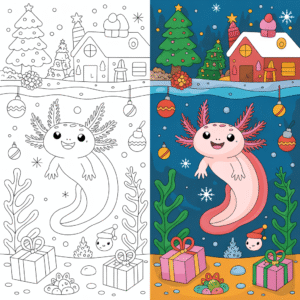 Preview of axolotl coloring pages