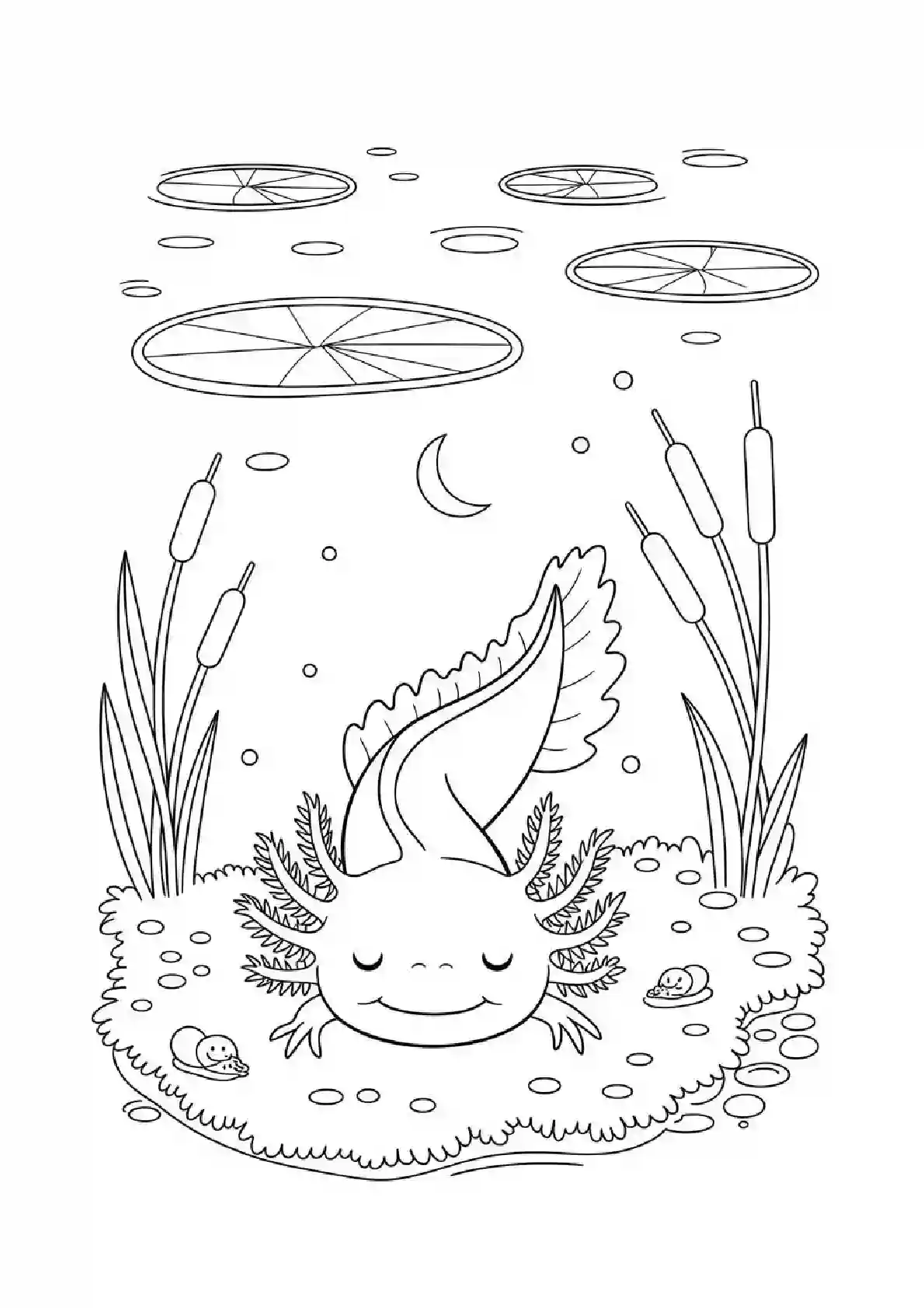 Axolotl Superhero Dreams Coloring Page