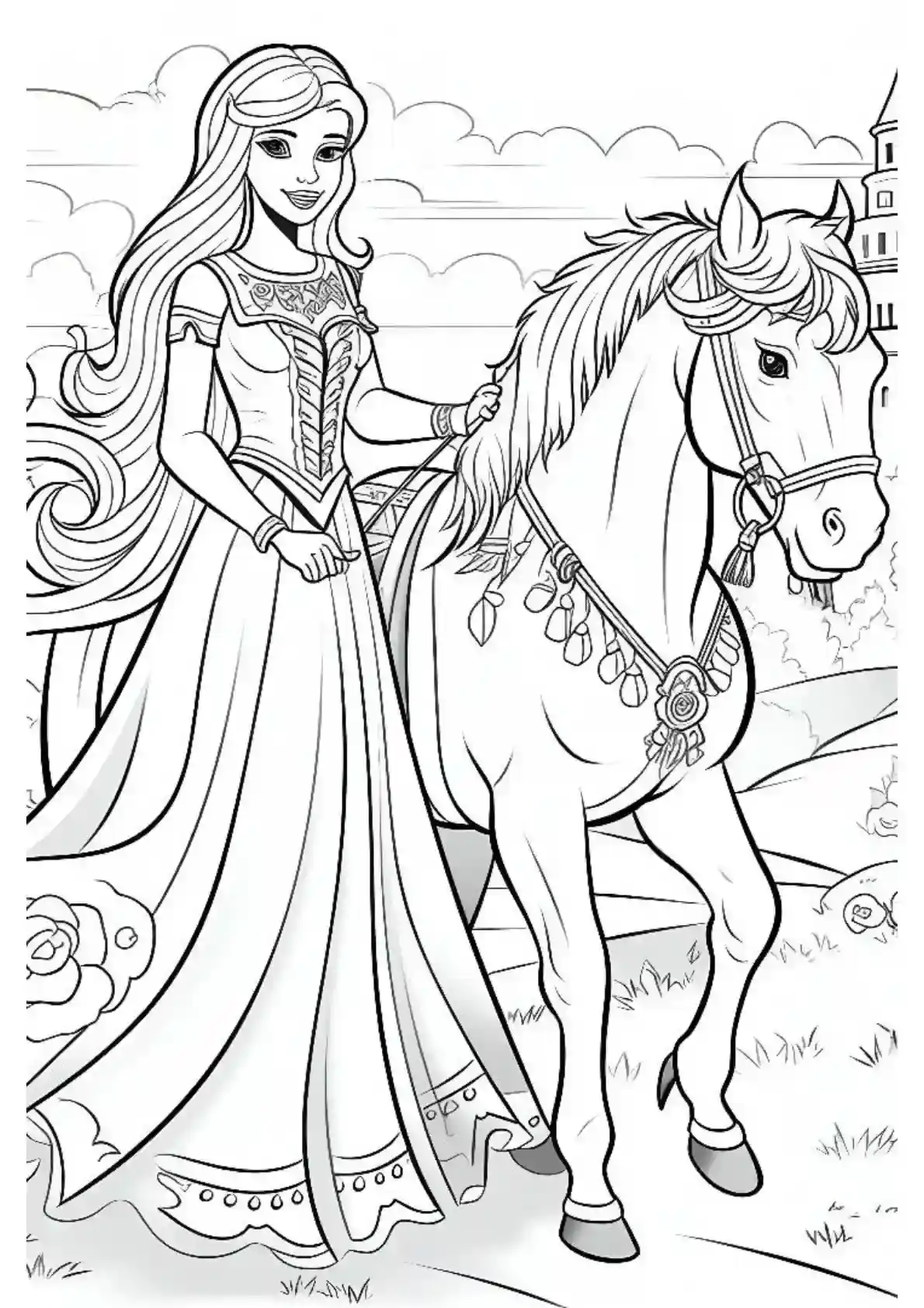 Barbie Princess with Royal Horse