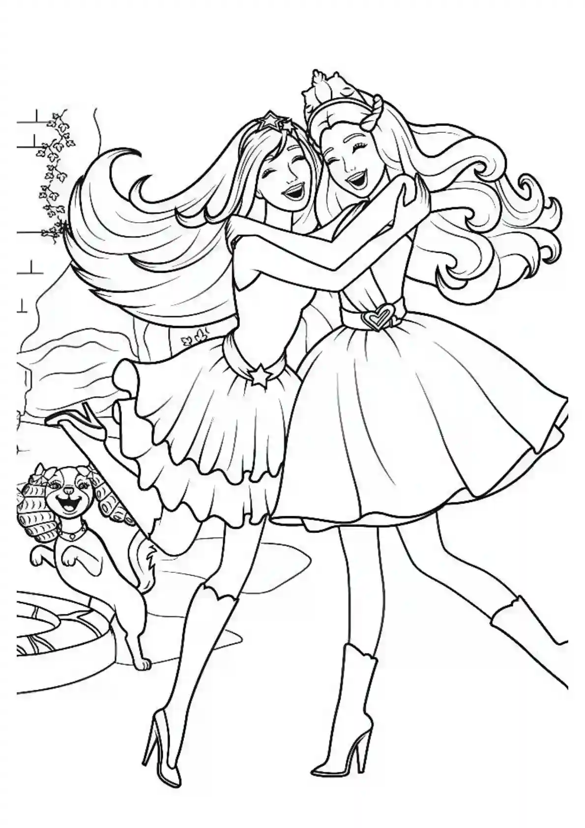 "Barbie and Friend Dancing Together