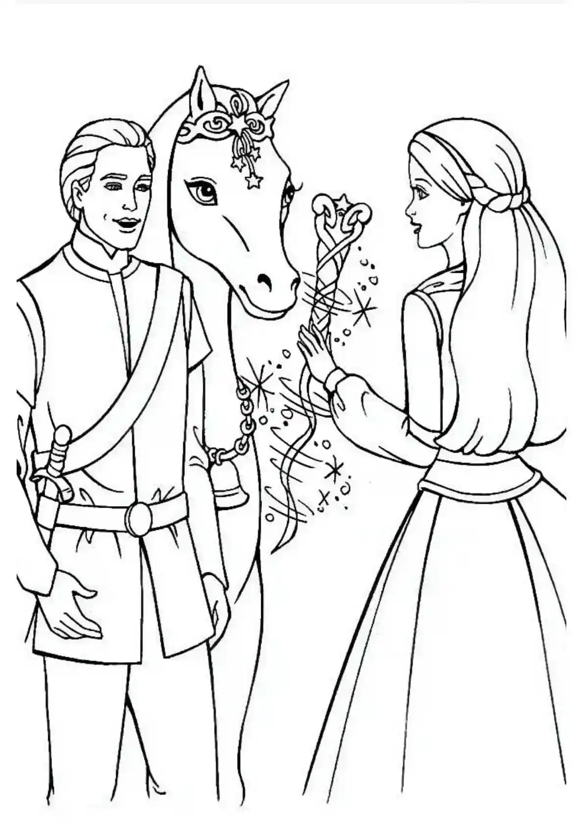Barbie with Prince and Magical Horse
