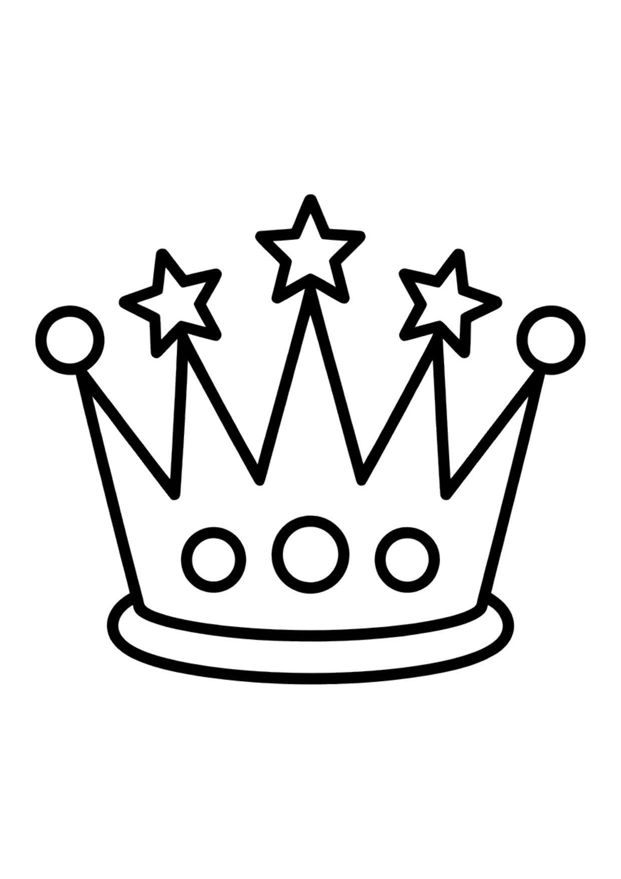 Easy coloring page of a birthday crown