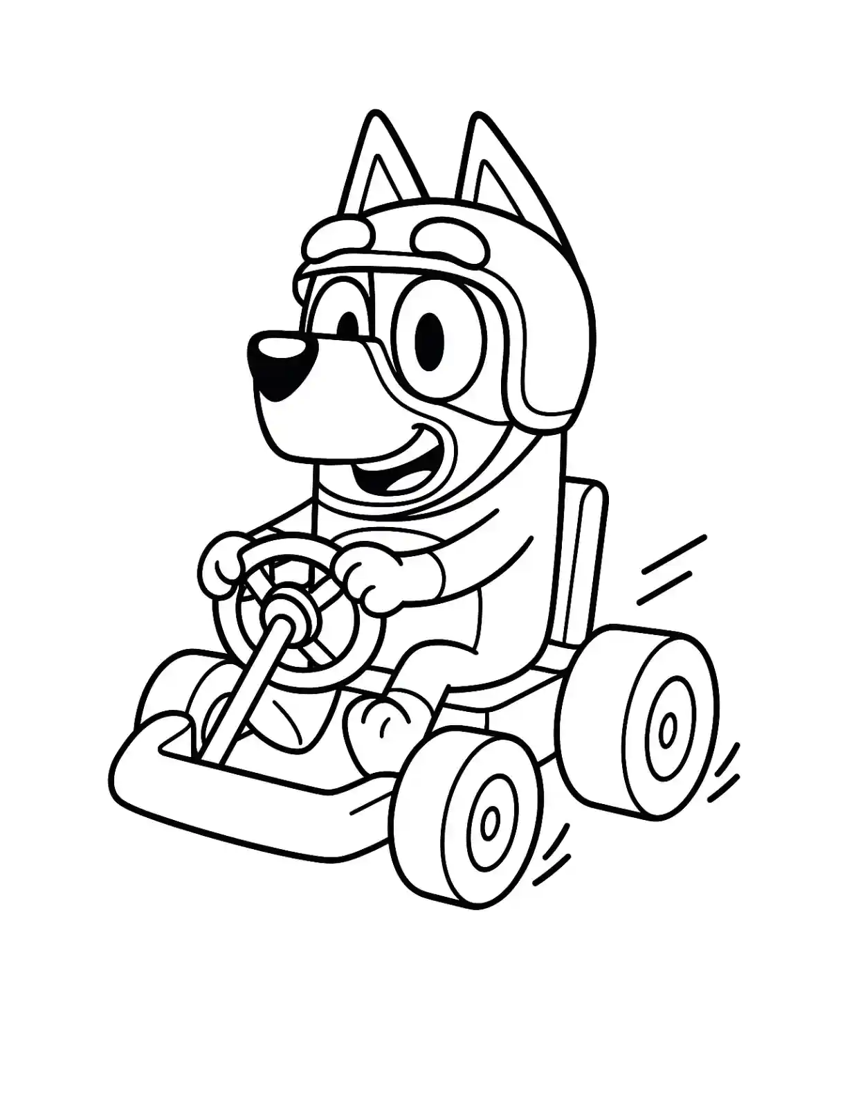Bluey Superhero Cape Coloring Page