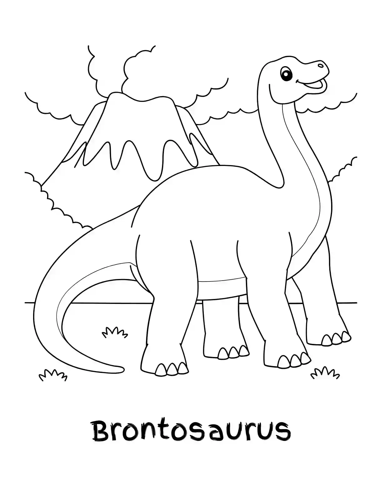 Brontosaurus Coloring Page