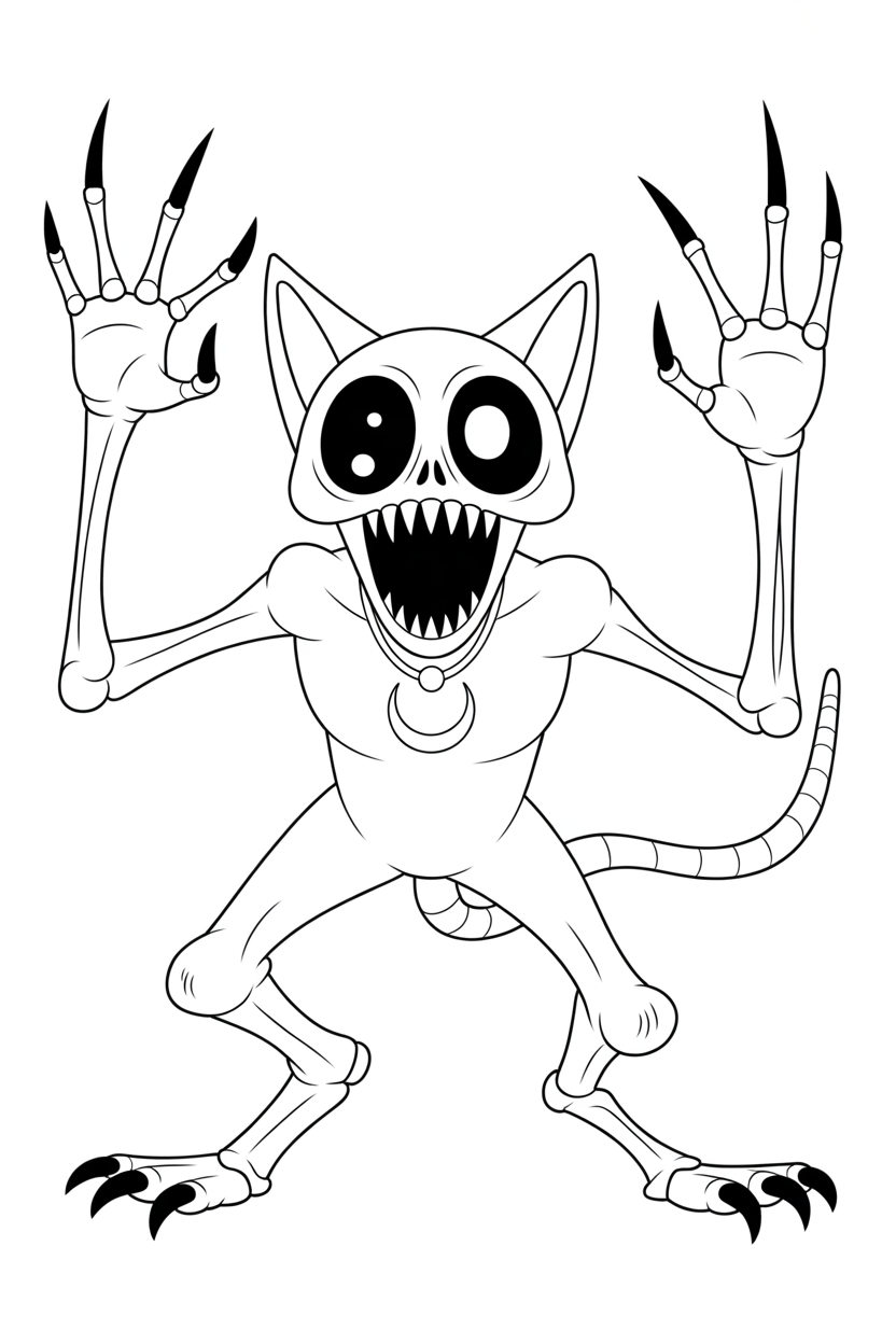 CatNap Jumping Attack Pose Coloring