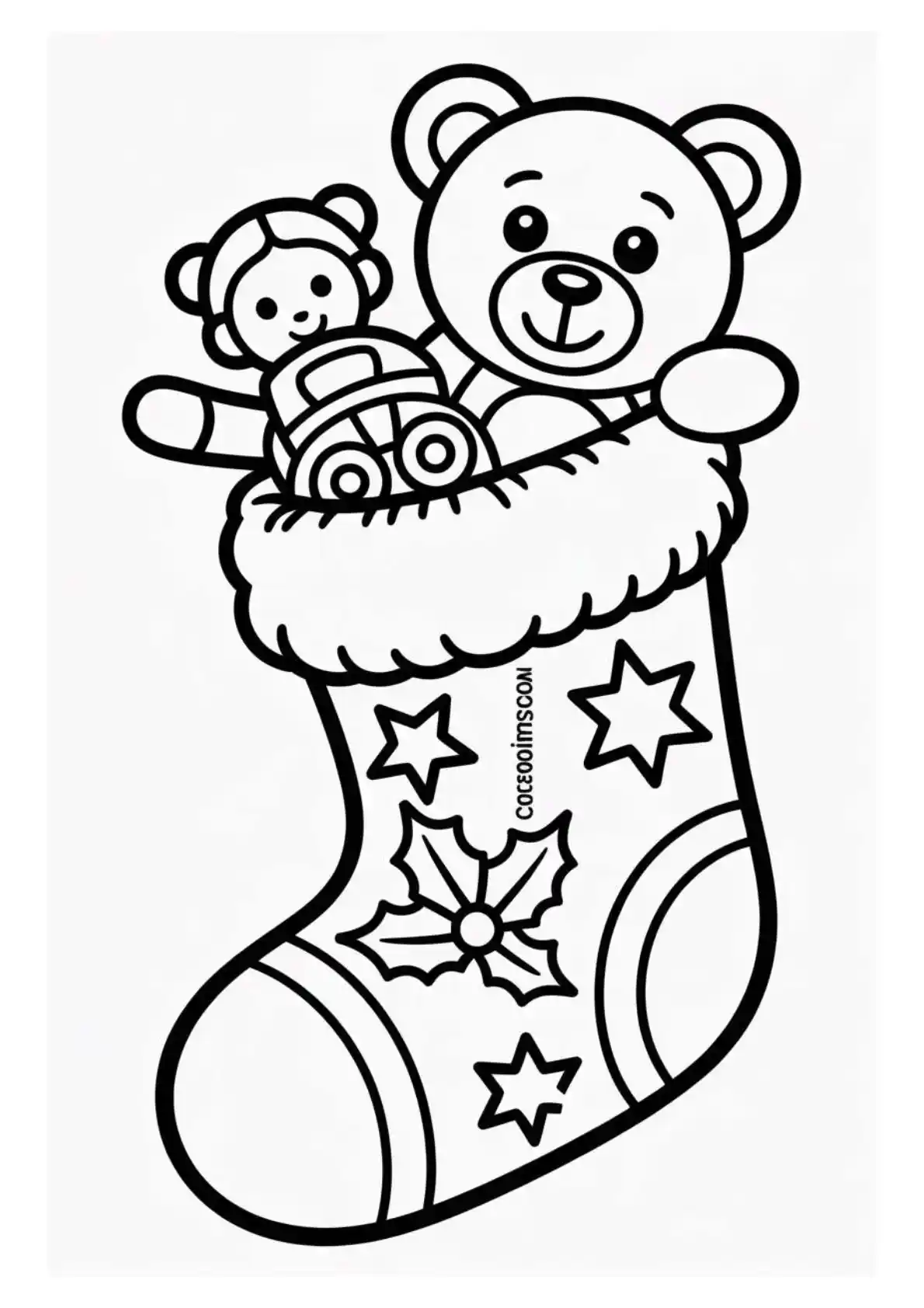 Christmas Stocking with Teddy Bears