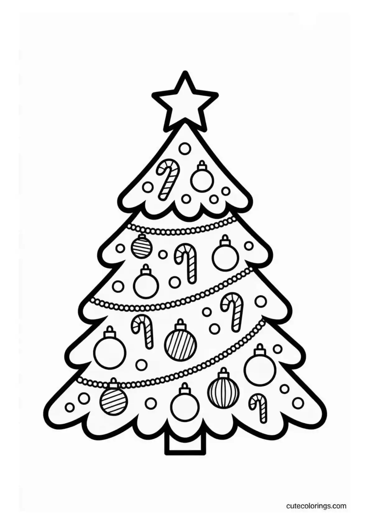 Decorated Tree with Beaded Garland