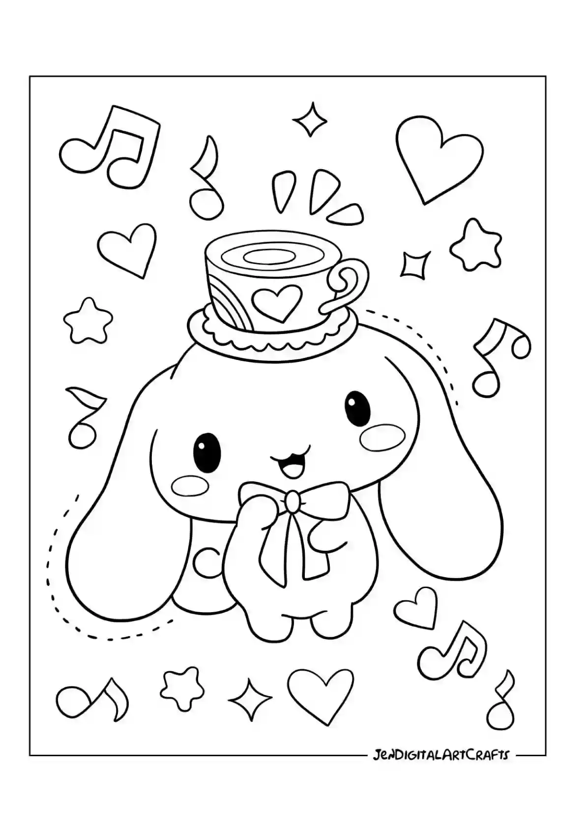 Cinnamoroll Music Coloring Page