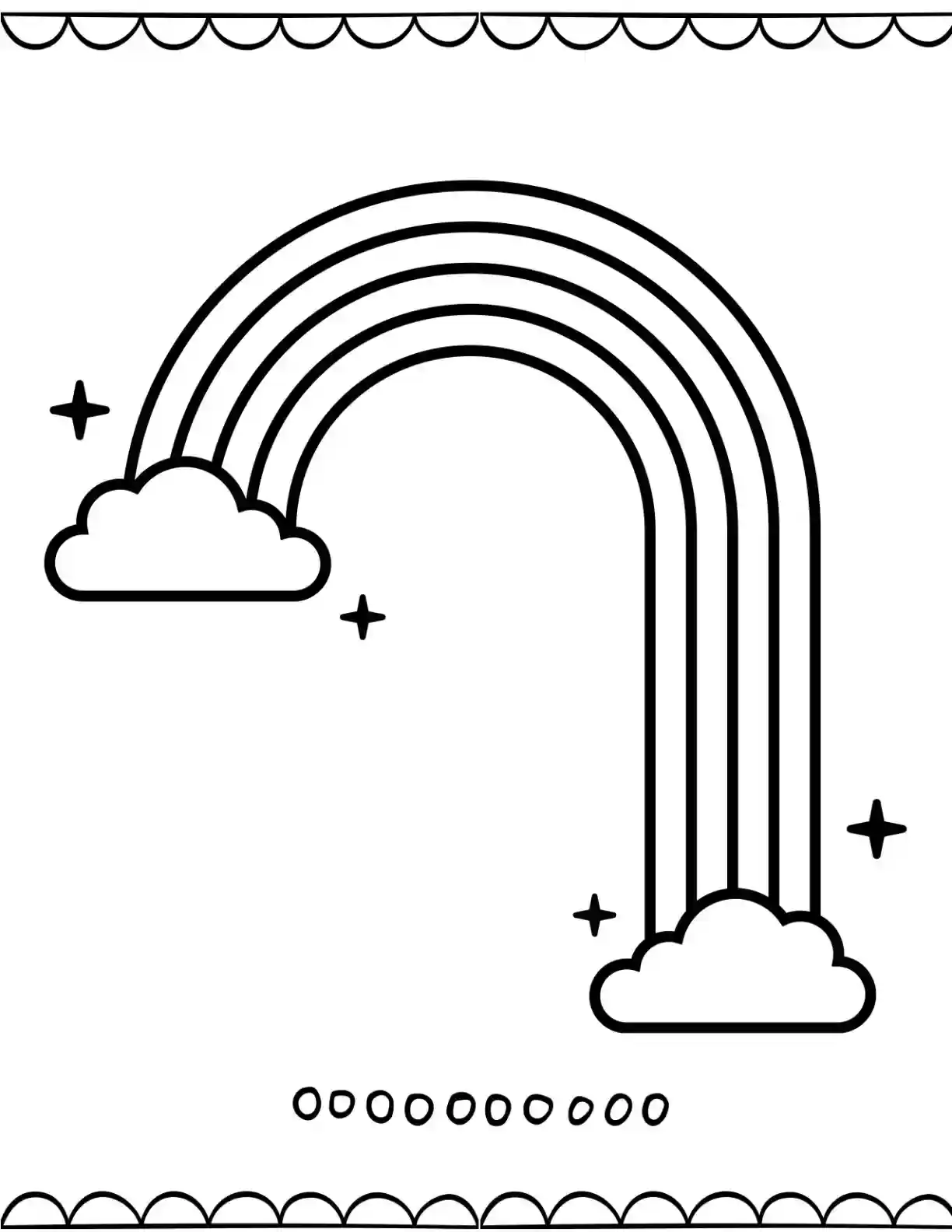 "Classic Rainbow Coloring Page