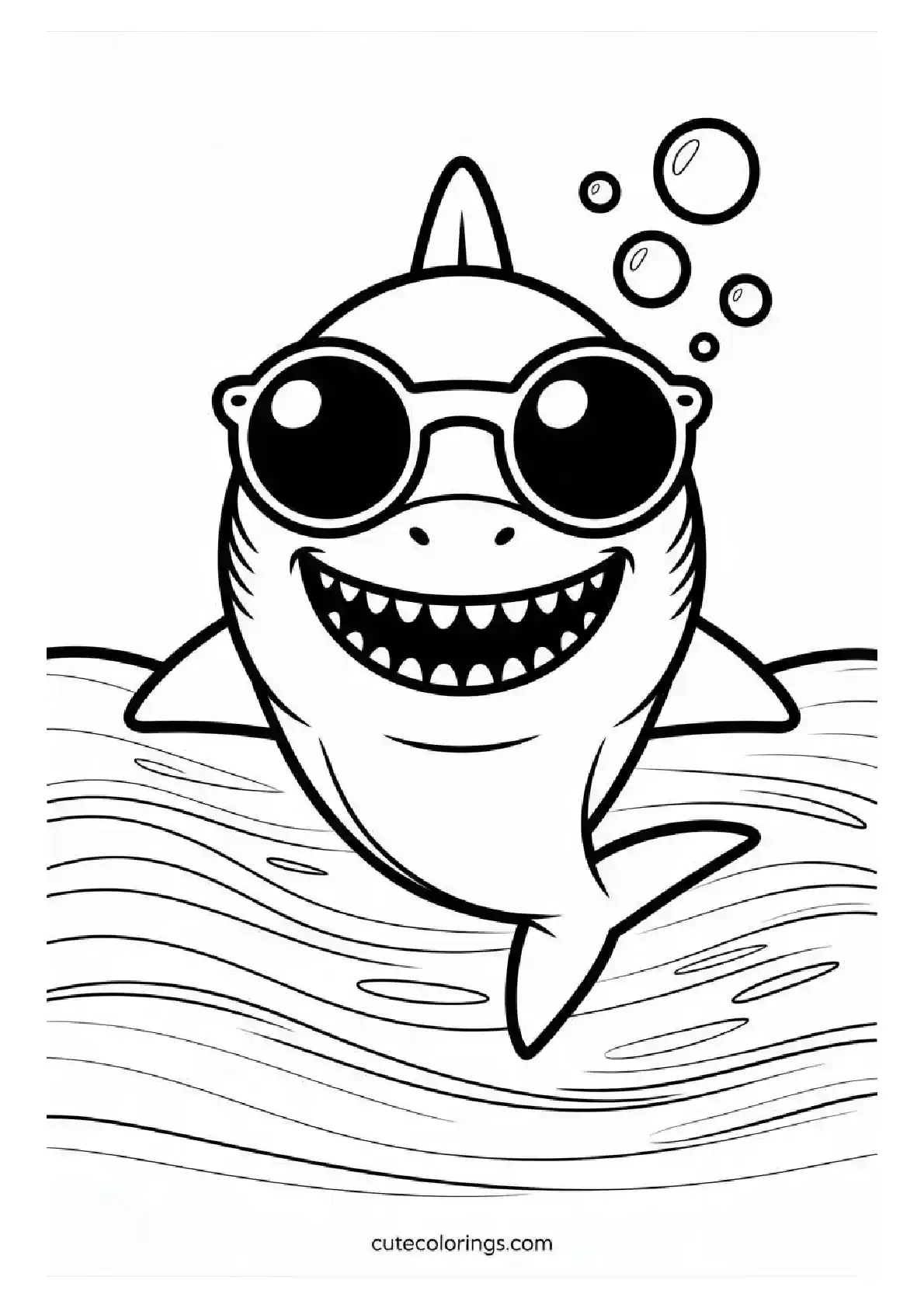 Cool Shark with Sunglasses