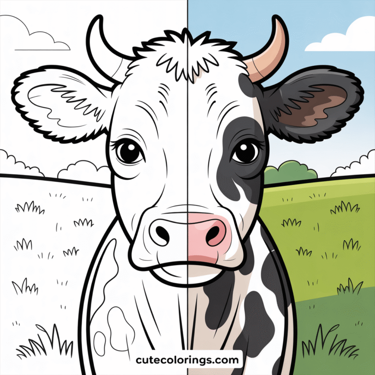 Cow Coloring Pages Feature Image