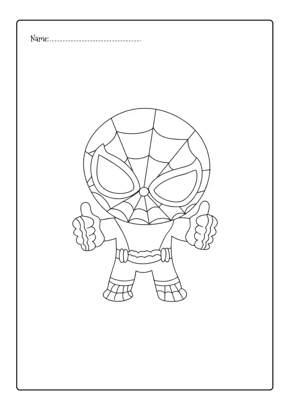 Cute Chibi Spider-Man Portrait