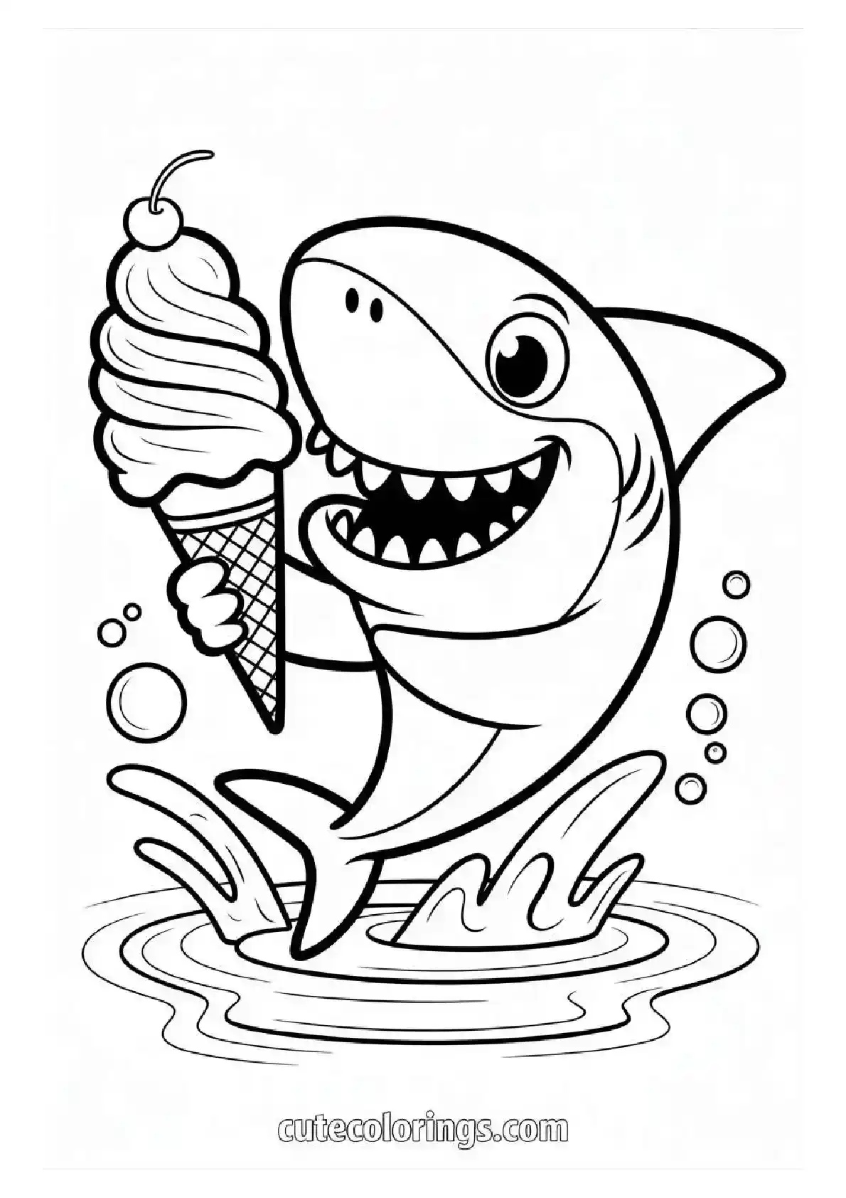 Cute Shark Ice Cream Treat