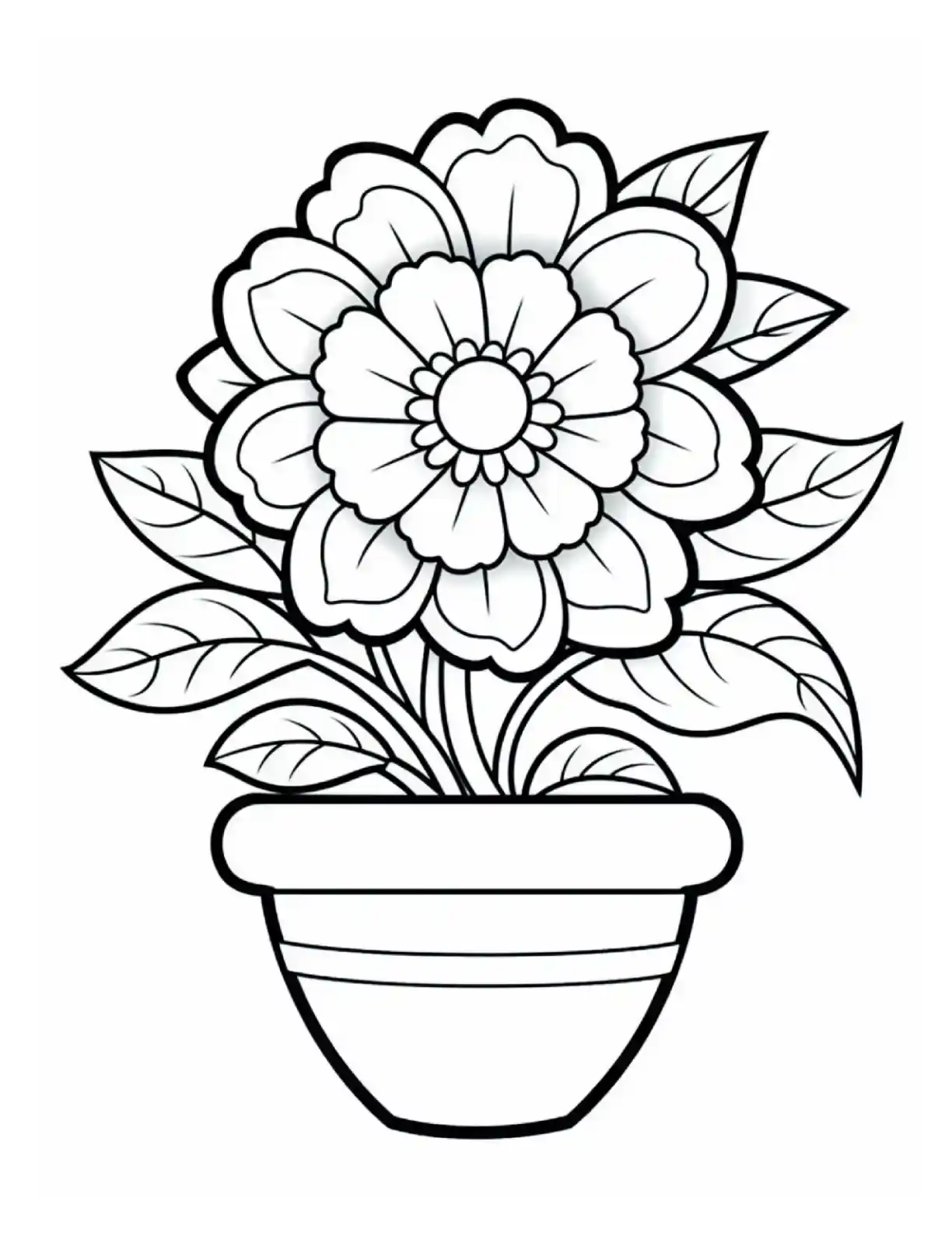 Dahlia Flower Coloring Pages