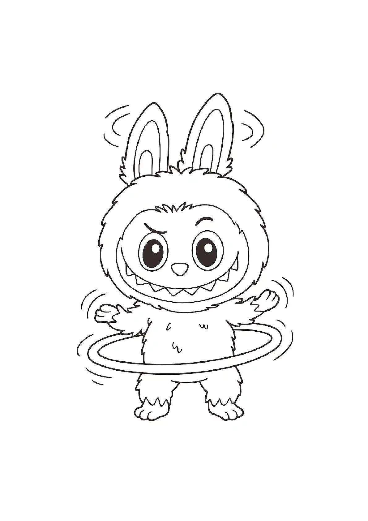 Dancing Bunny Coloring Page