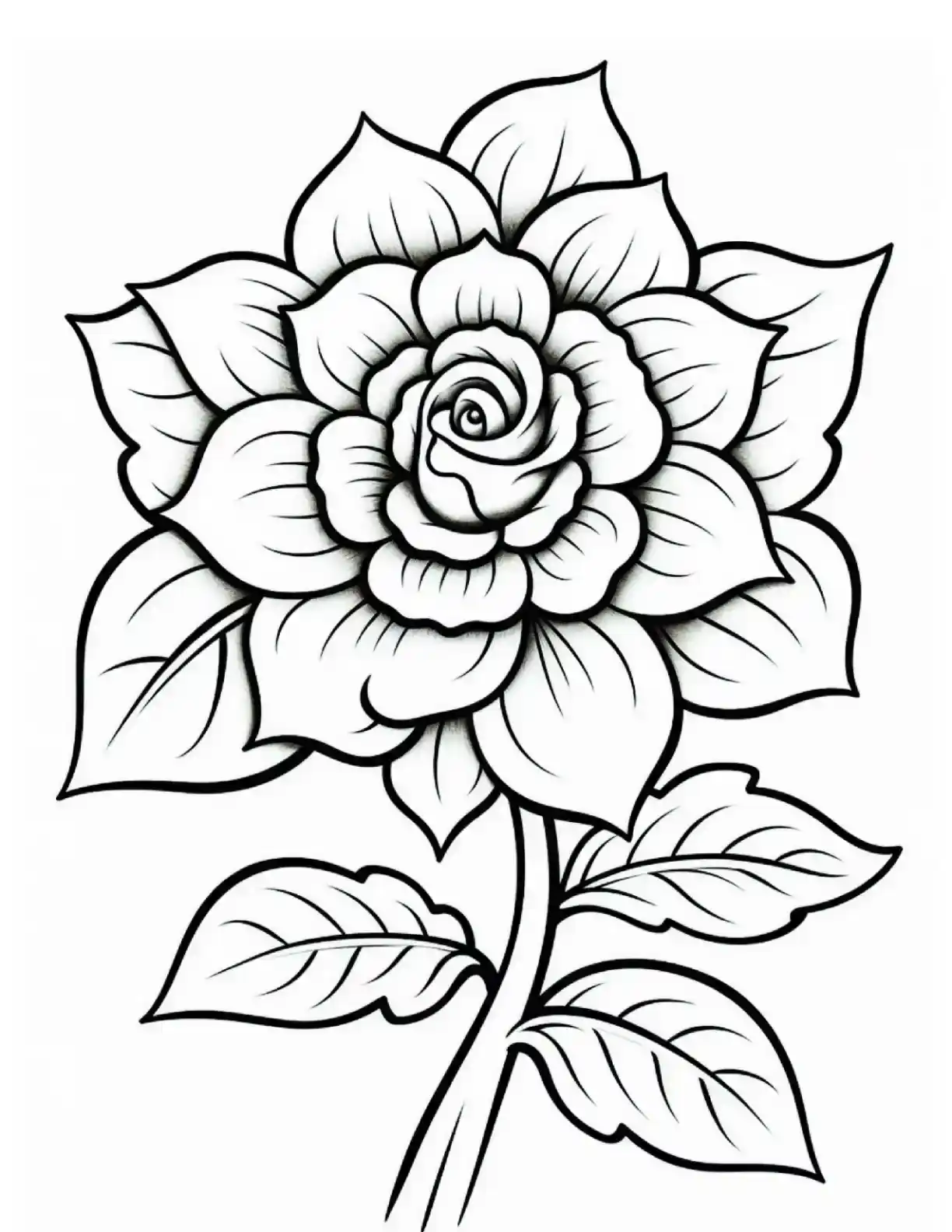 Detailed Flower Coloring Pages
