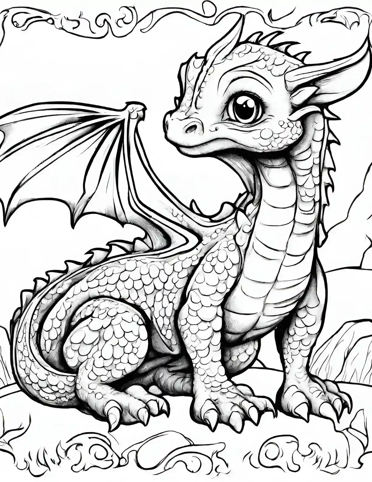 Detailed Scale Dragon