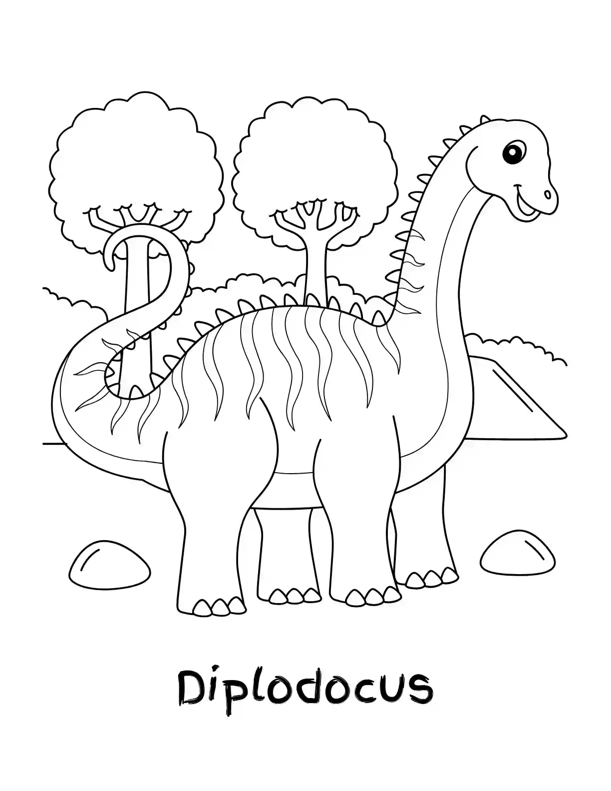Diplodocus Coloring Page
