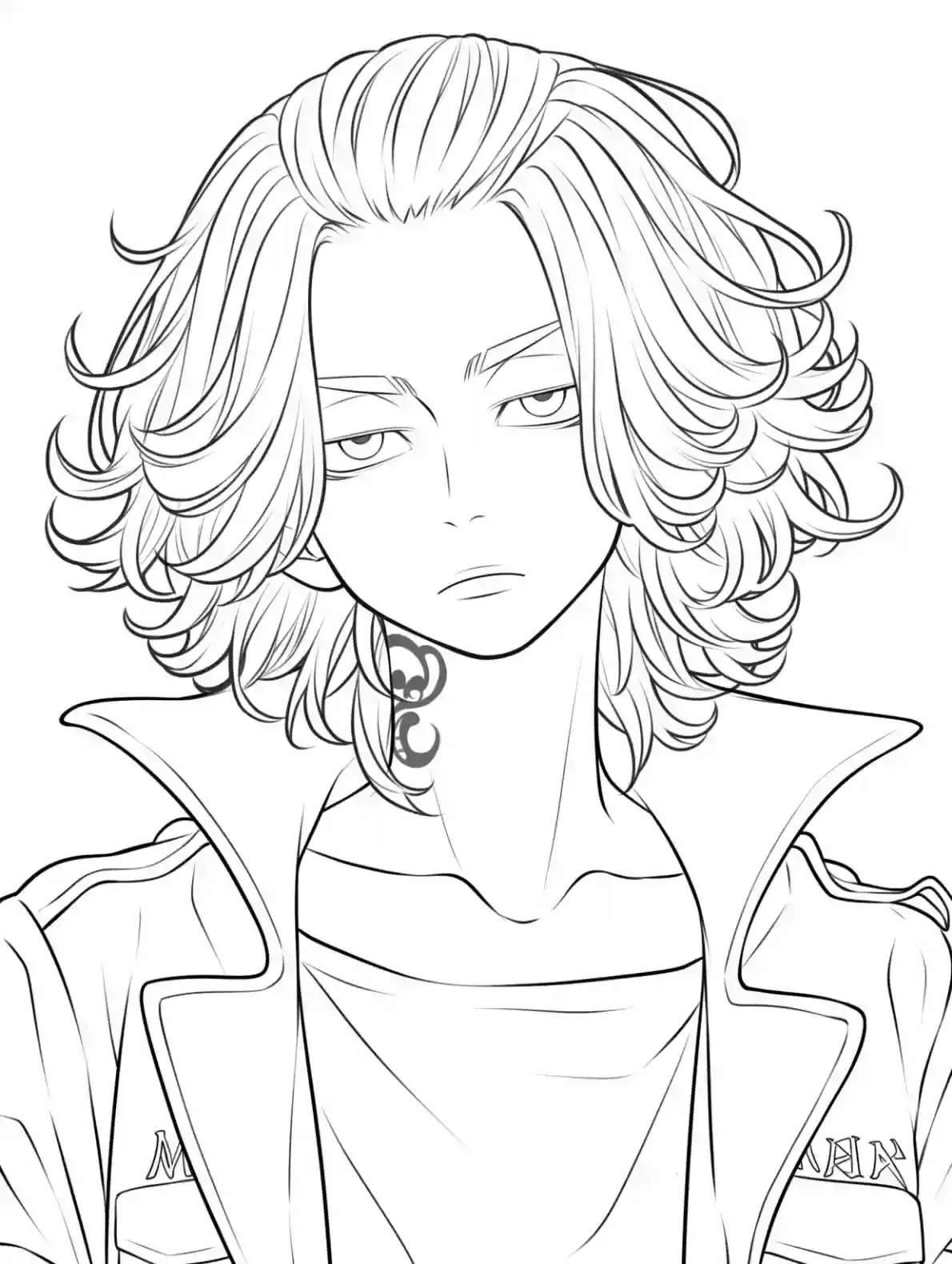 Draken Portrait Coloring Page