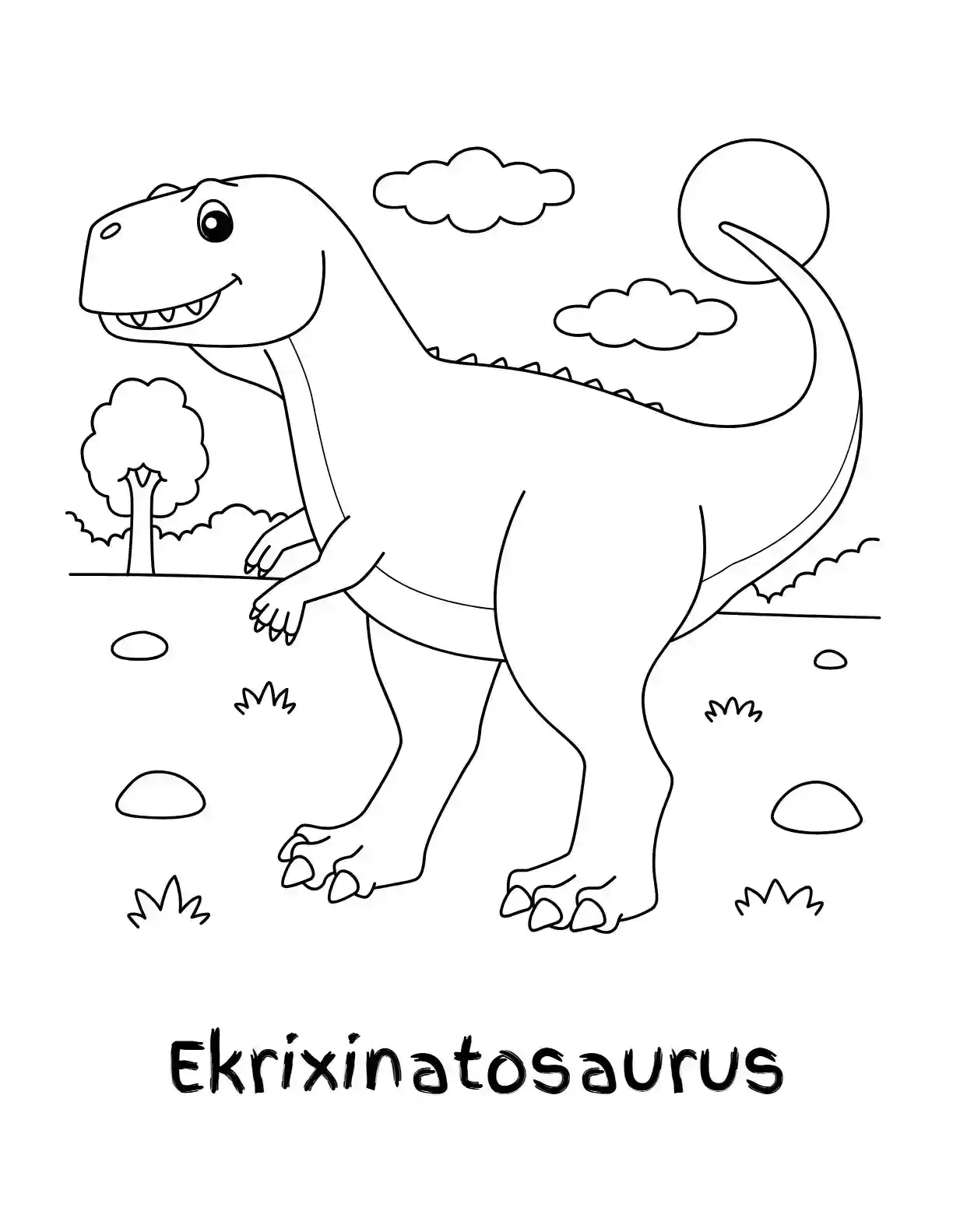 Ekrixinatosaurus Coloring Page