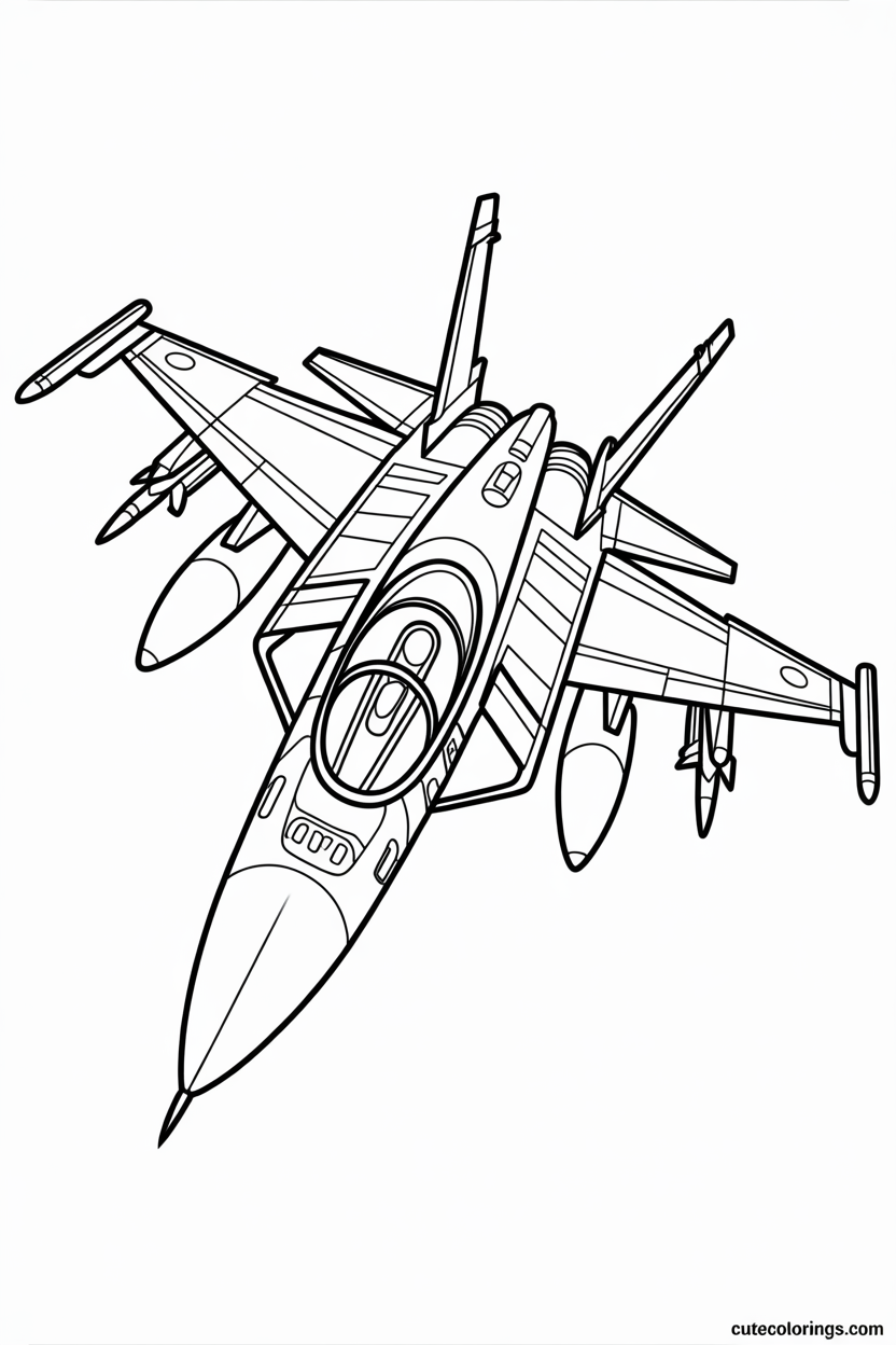 Military fighter jet loaded with weapons and detail