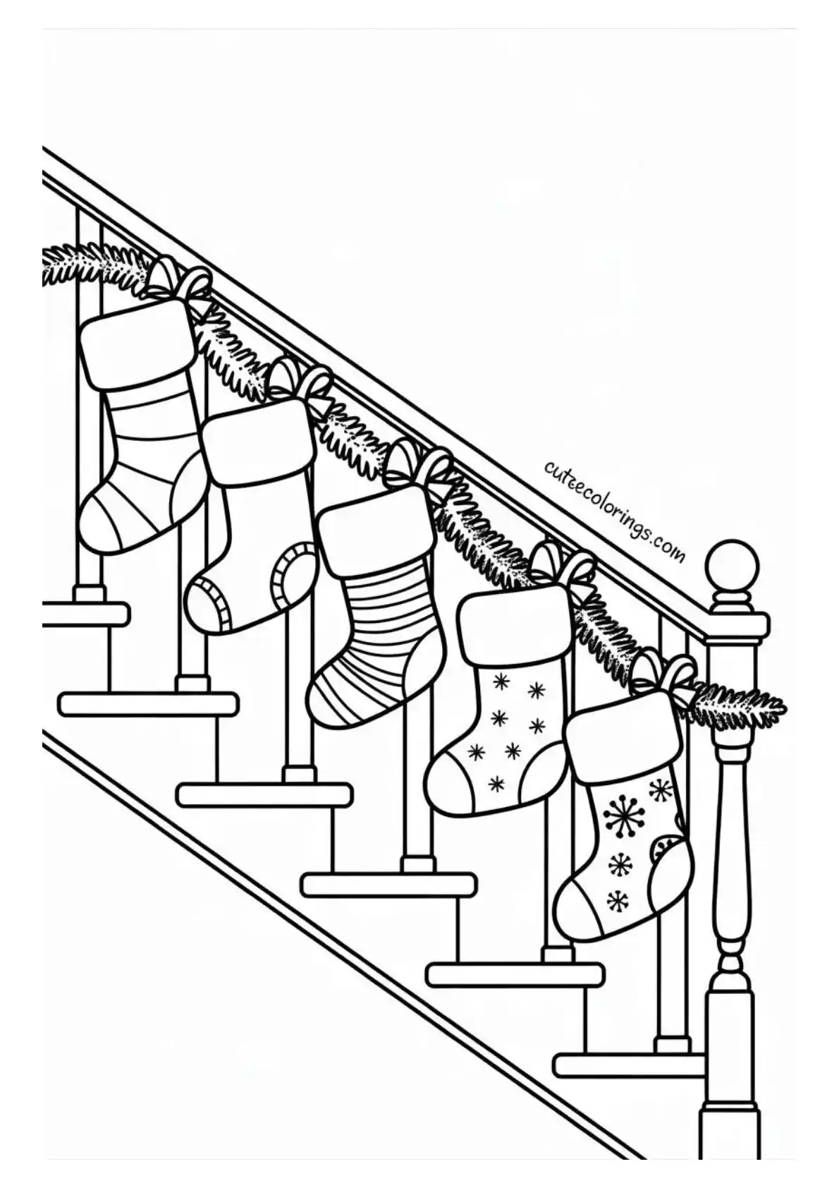 Festive Stairway Stocking Collection