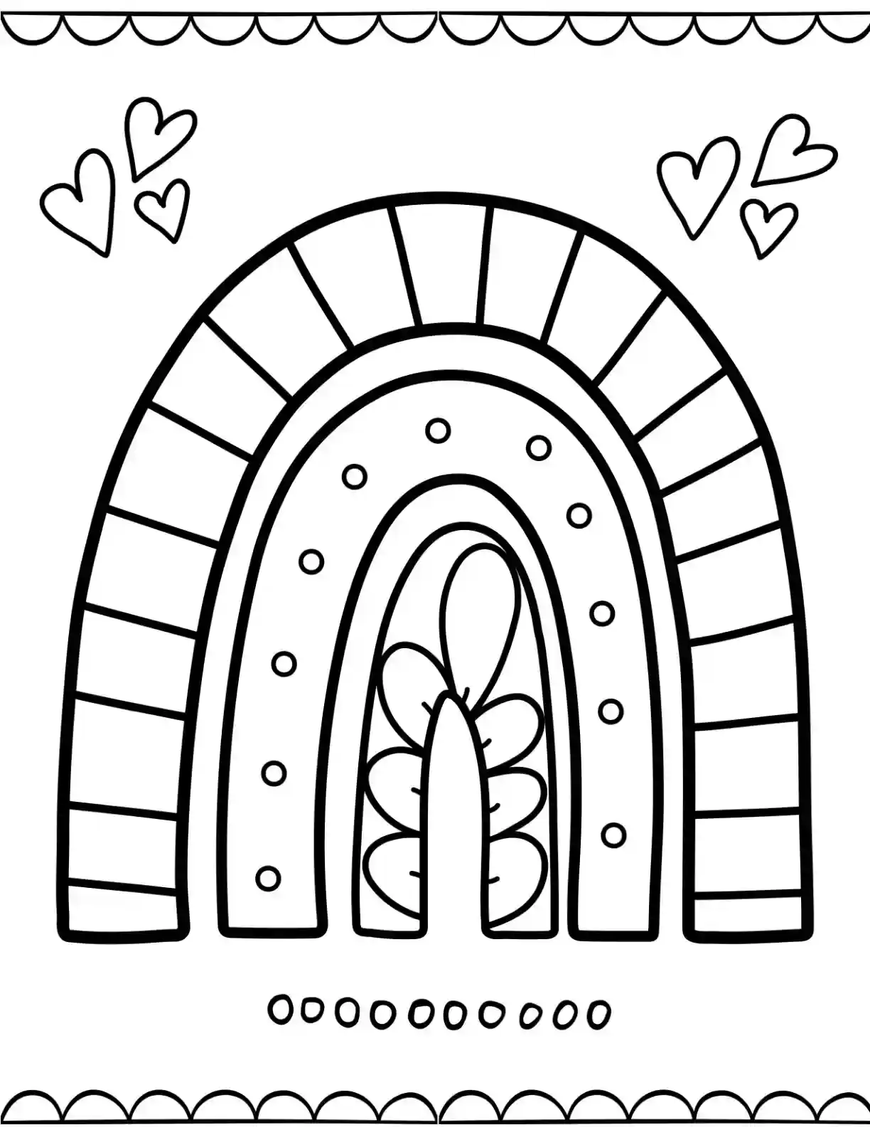 Flower Rainbow Coloring Pag