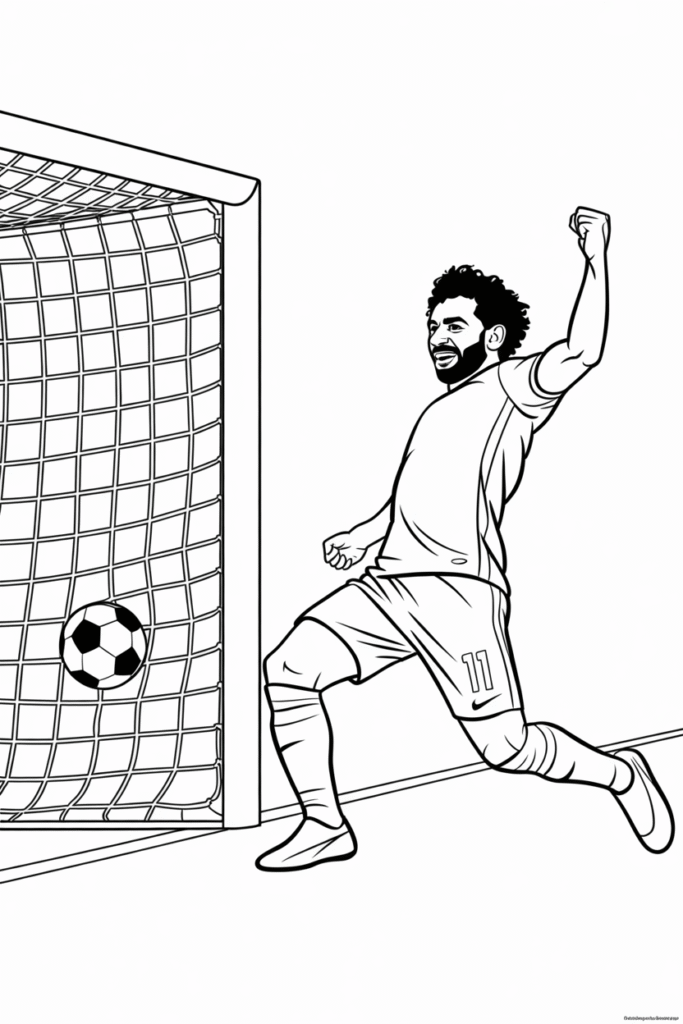 Goalkeeper Save Soccer Coloring Page