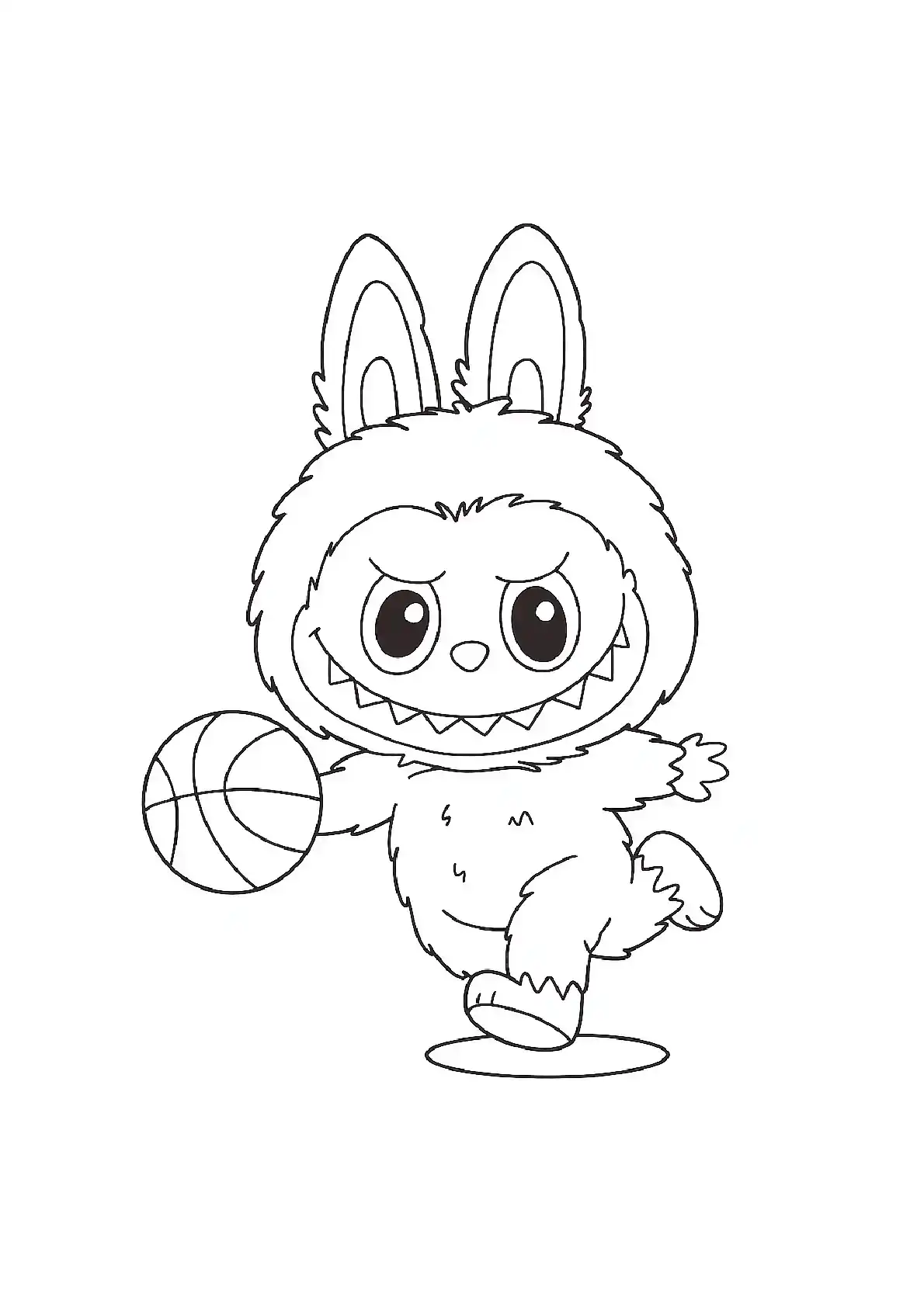 Football playing coloring page (1)