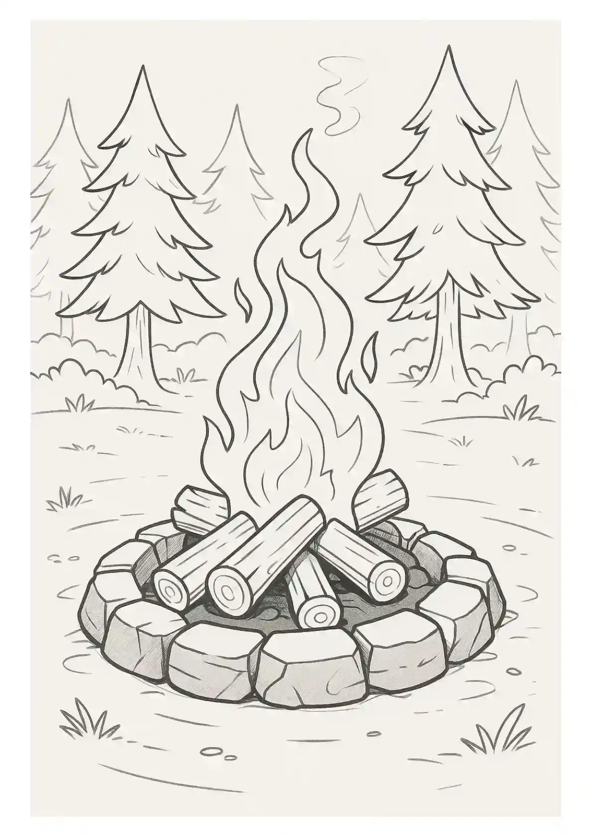 Fortnite Campfire Coloring Page