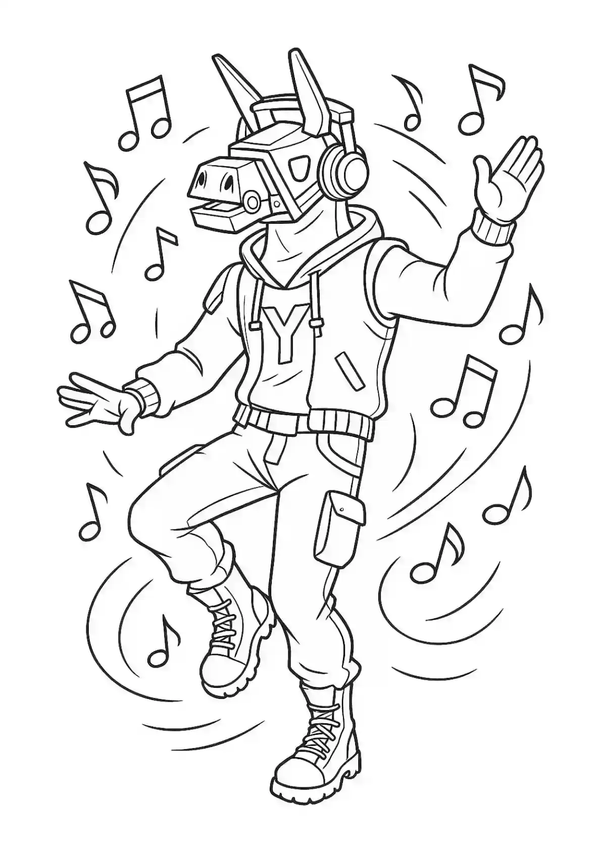 Fortnite DJ Yonder Coloring Page