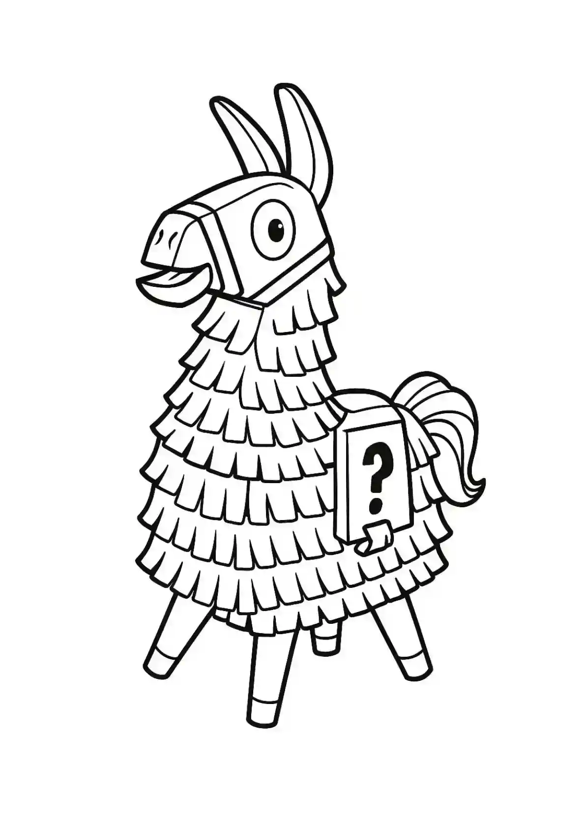 Fortnite Llama Coloring Page
