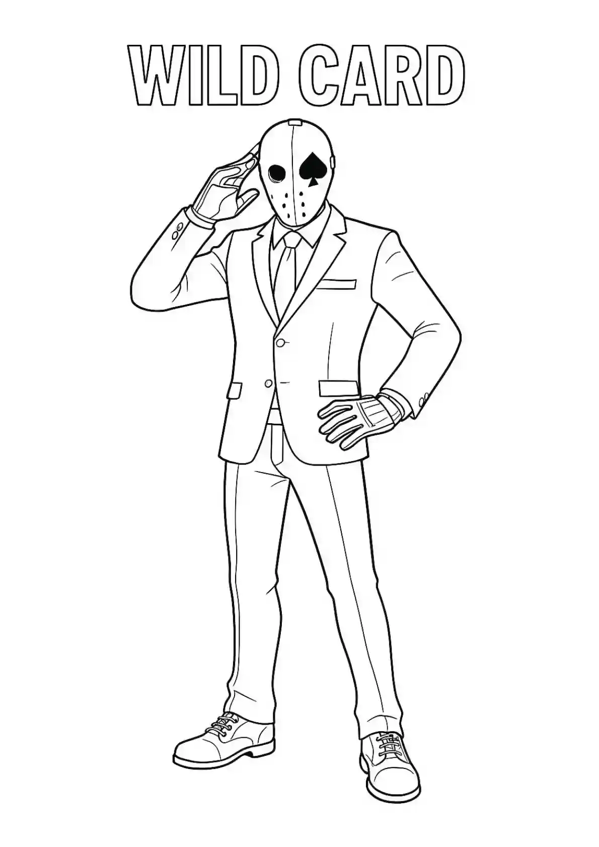 Fortnite Wild Card Coloring Page