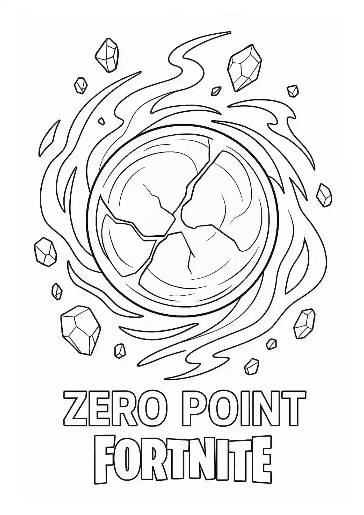 Fortnite Zero Point Coloring Page