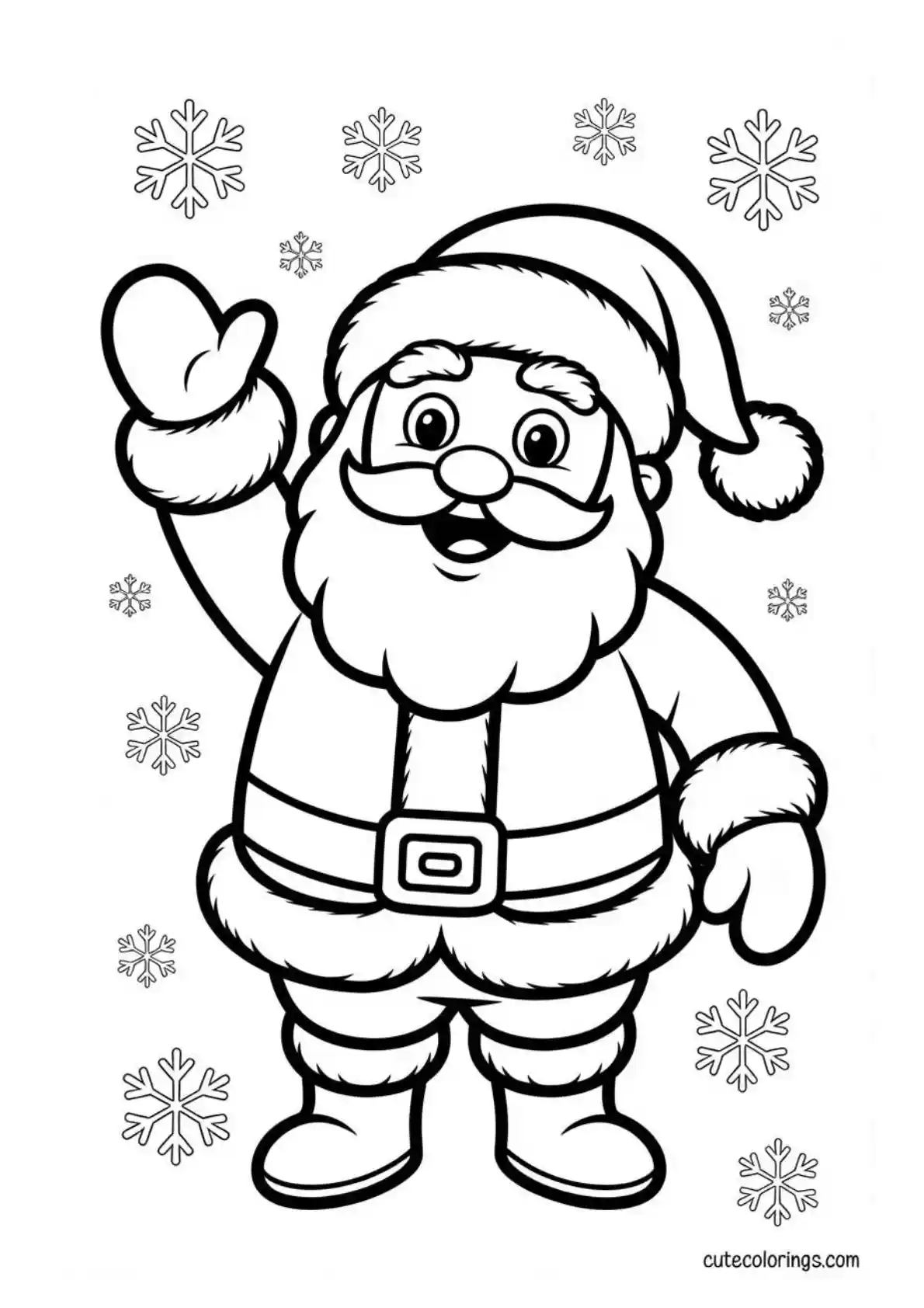 Santa Decorating the Christmas Tree