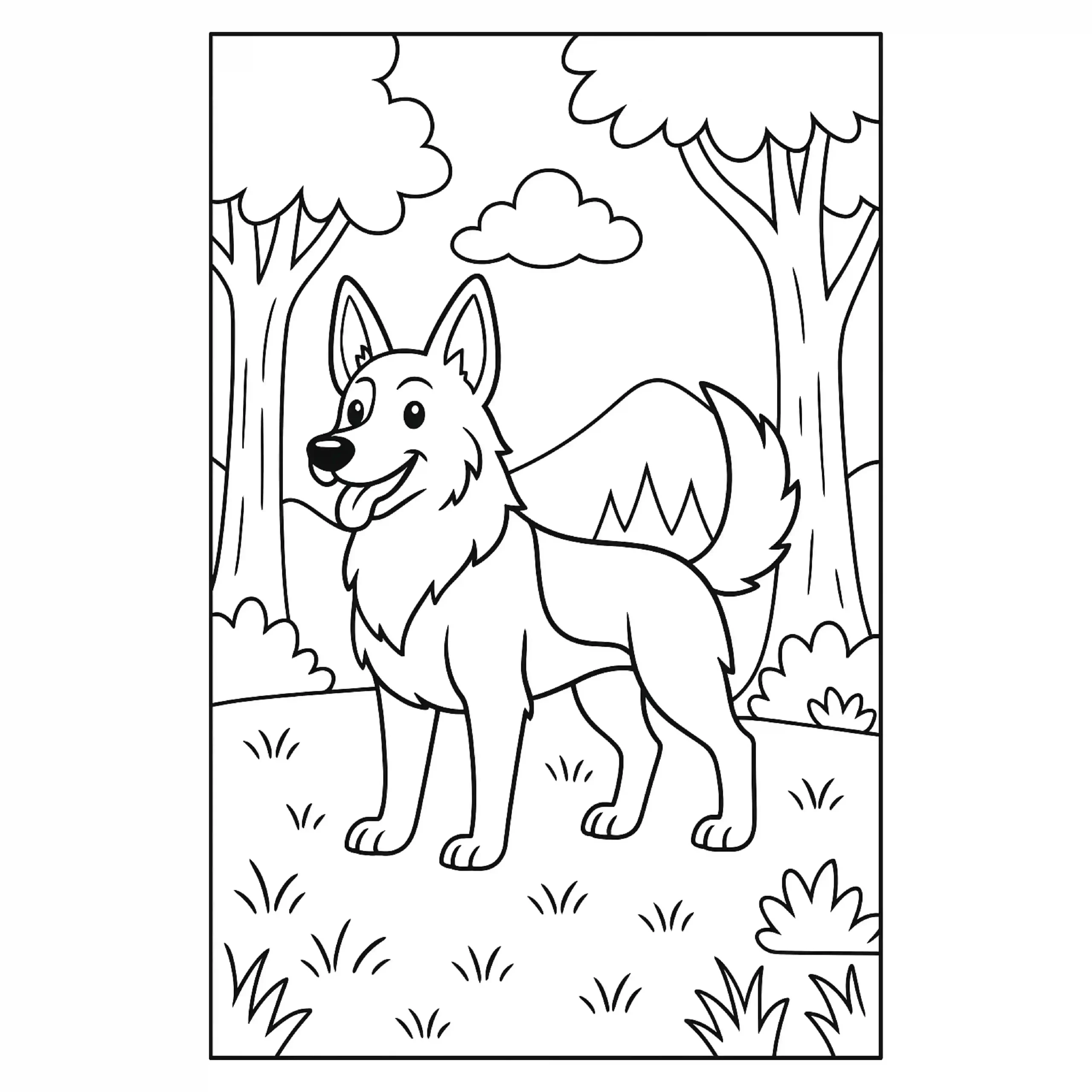 German Shepherd in Forest