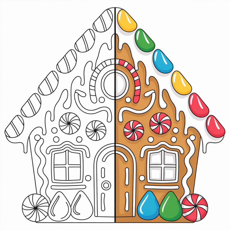 Gingerbread coloring pages
