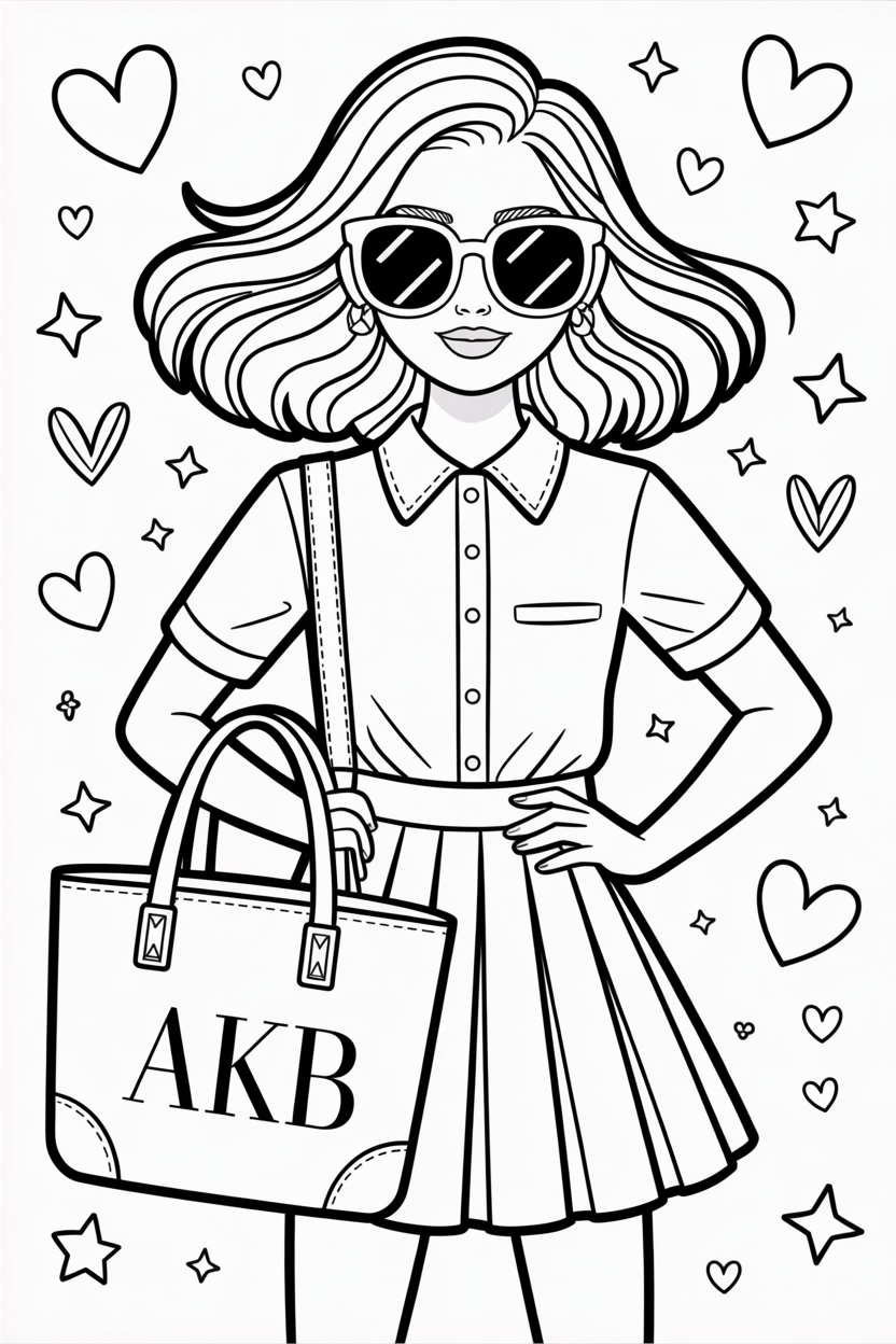 Girl in Sunglasses with Monogram Tote