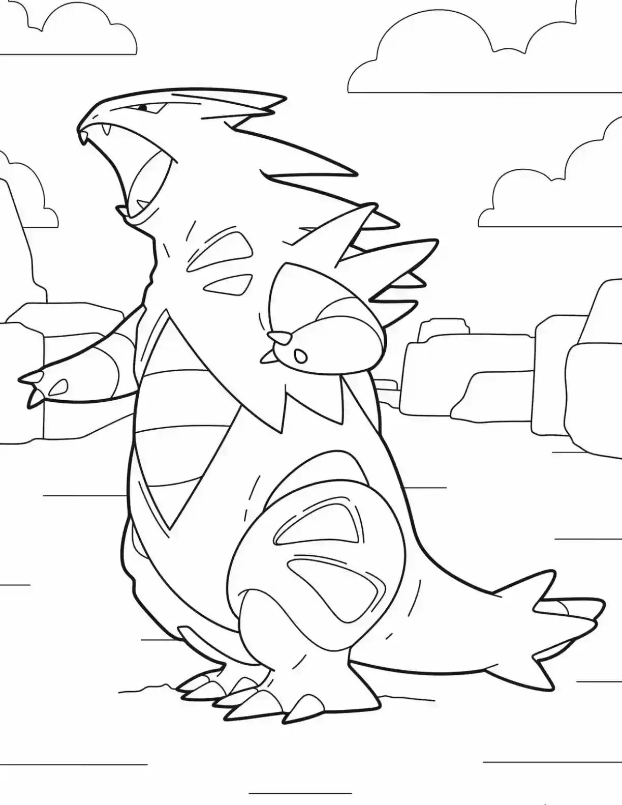 Gyarados Pokemon Coloring Page