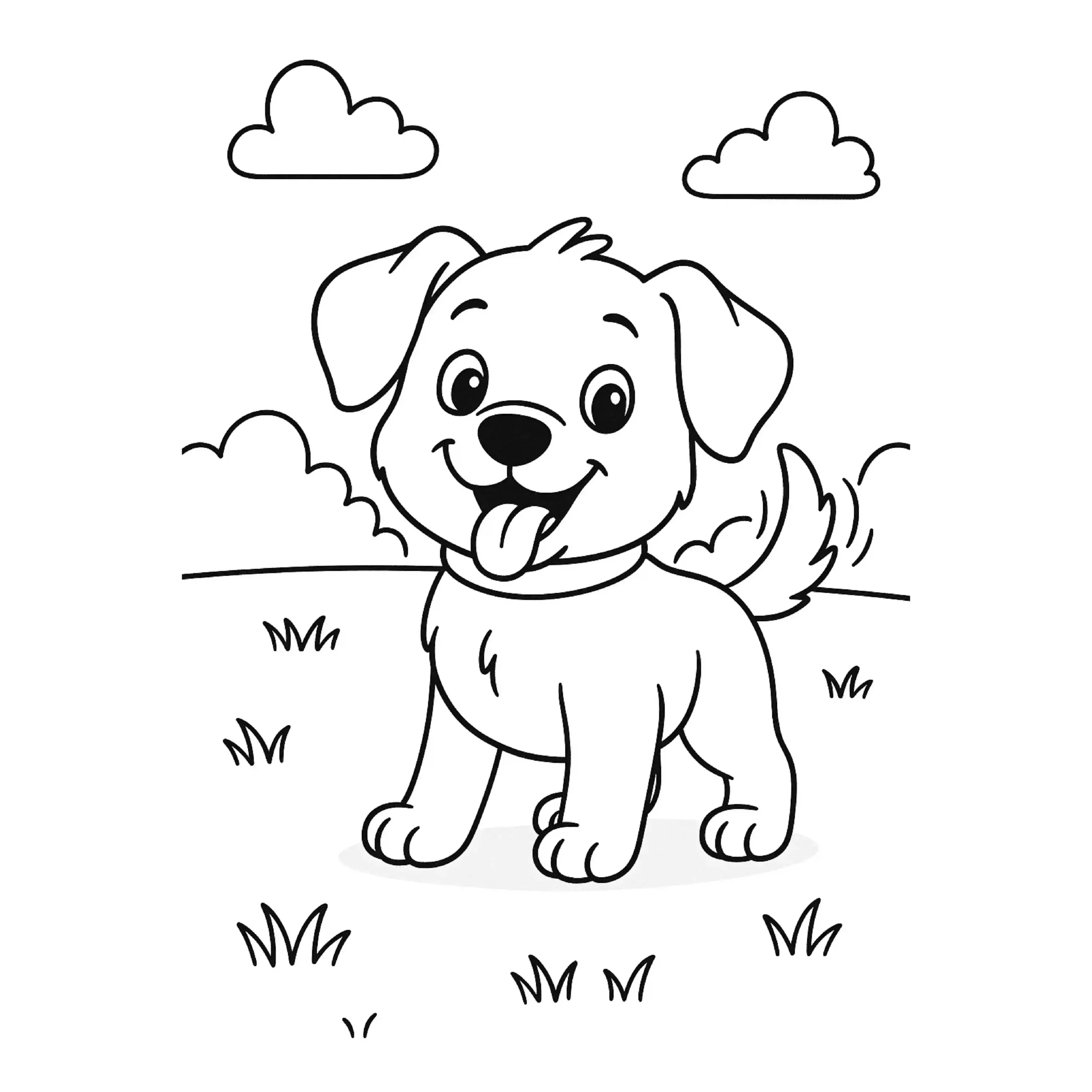 Happy Puppy Outdoors