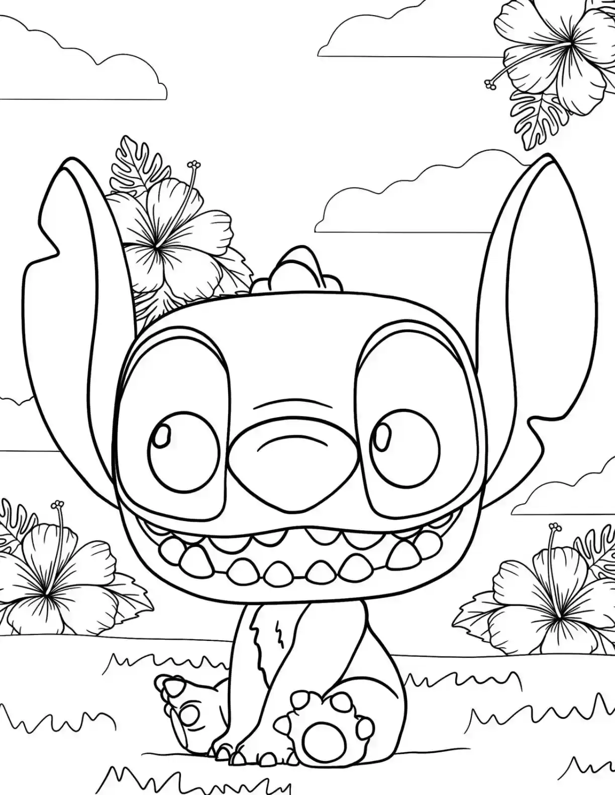 Hawaiian Stitch Coloring Pages