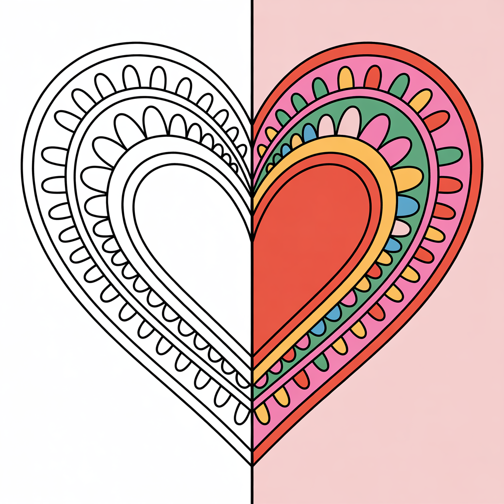 Heart coloring pages