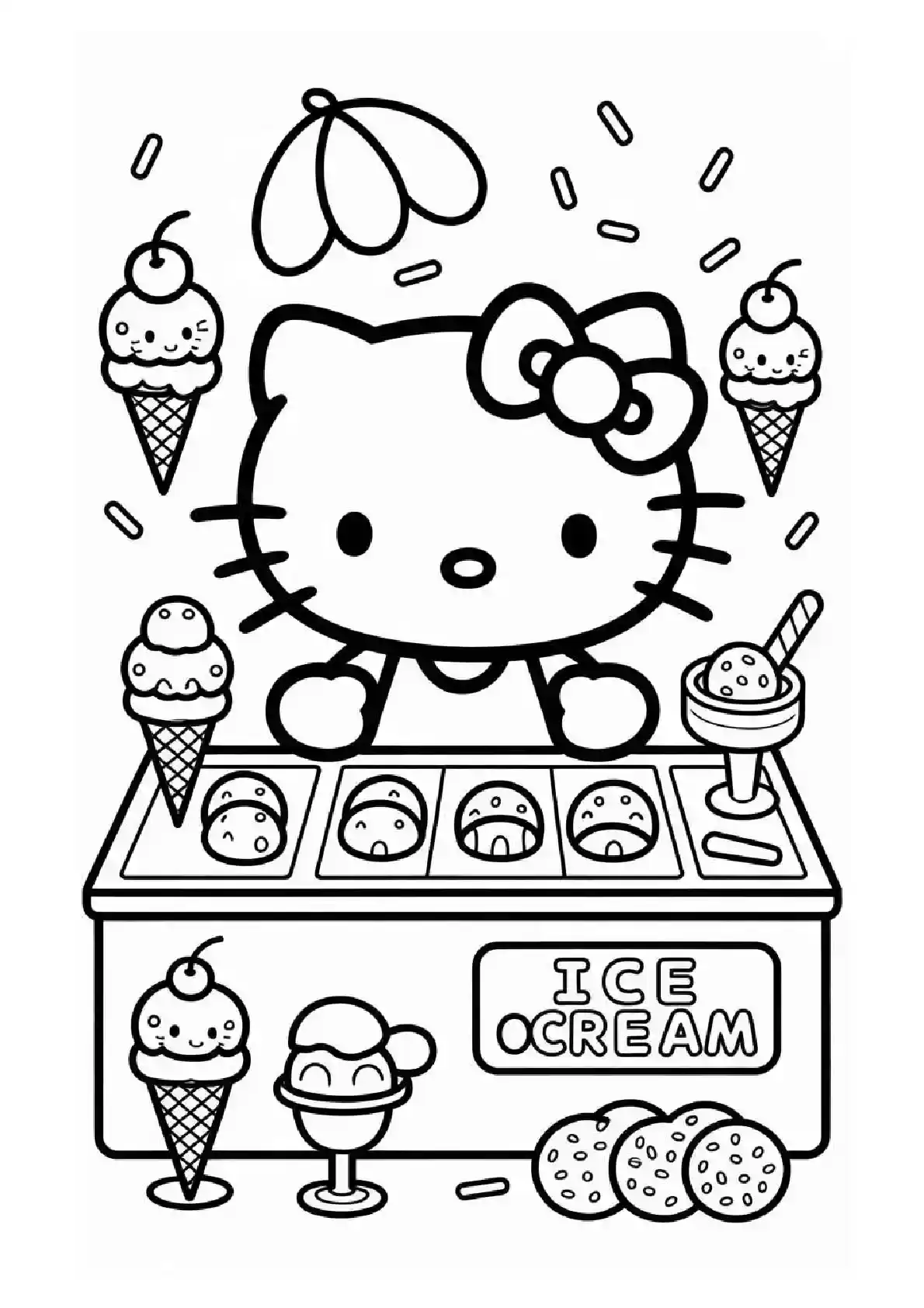 Hello Kitty Ice Cream Vendor