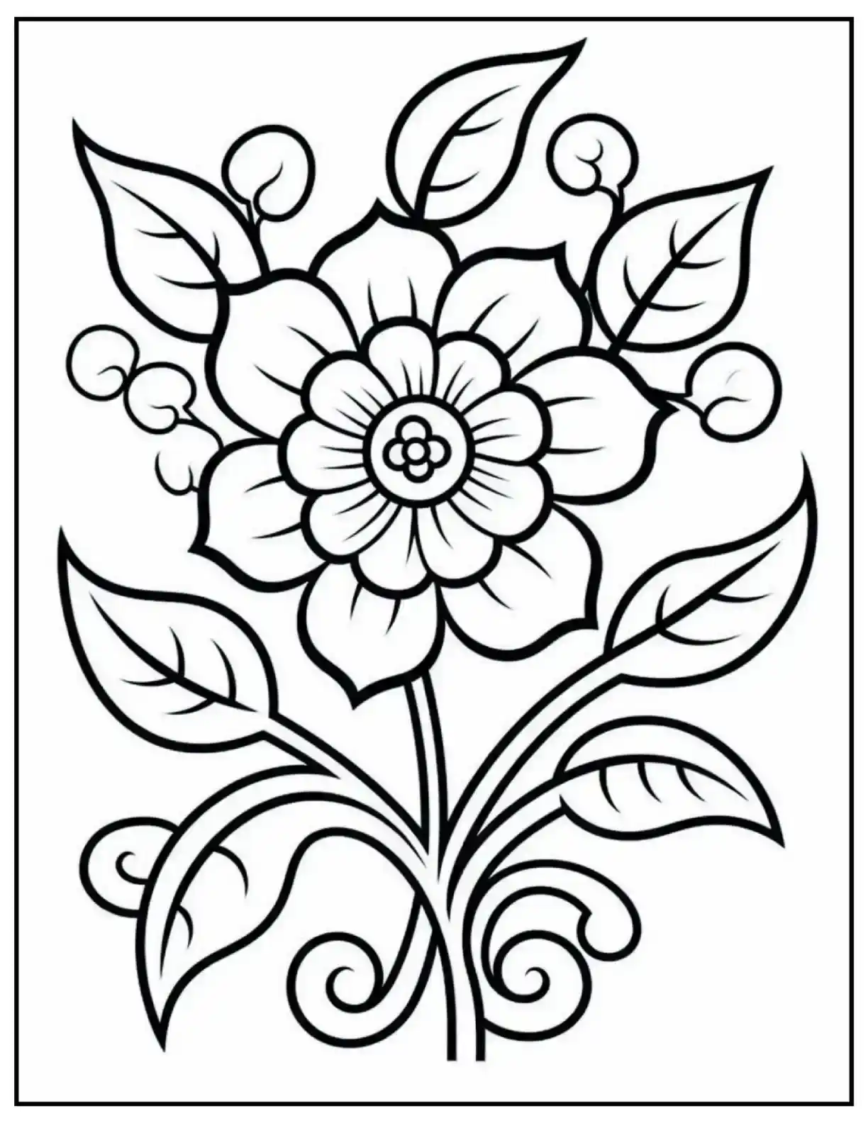 Hibiscus Flower Coloring Pages