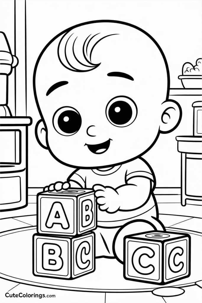 JJ Playing With ABC Alphabet Blocks