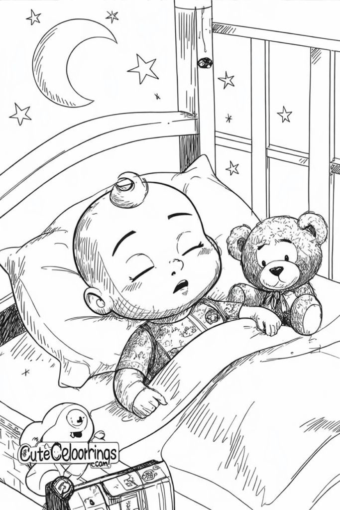 JJ Sleeping Goodnight Bedtime Scene