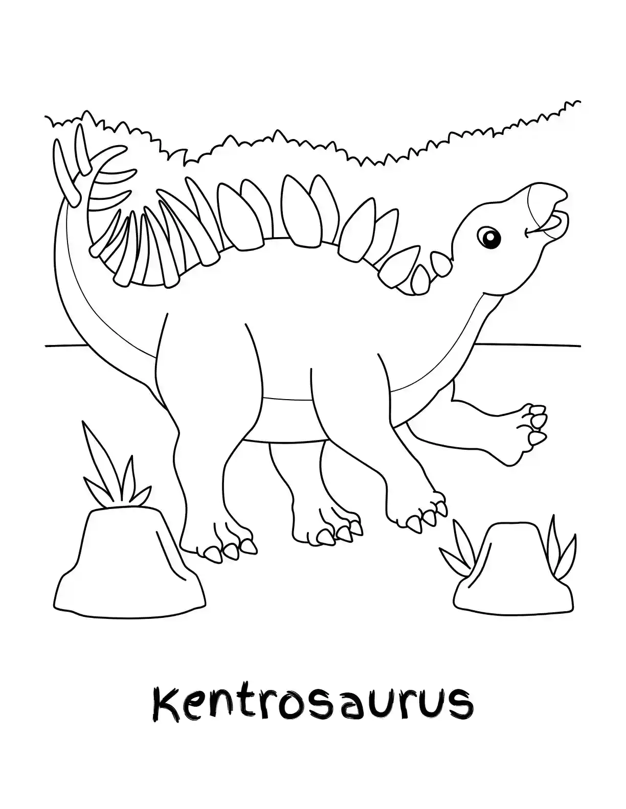 Kentrosaurus Coloring Page