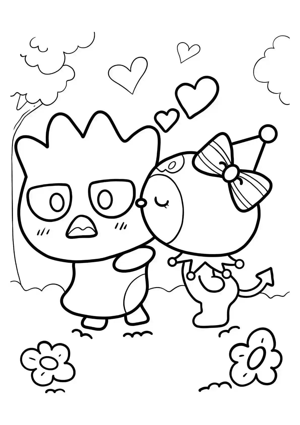 Kuromi Love Scene with Hearts