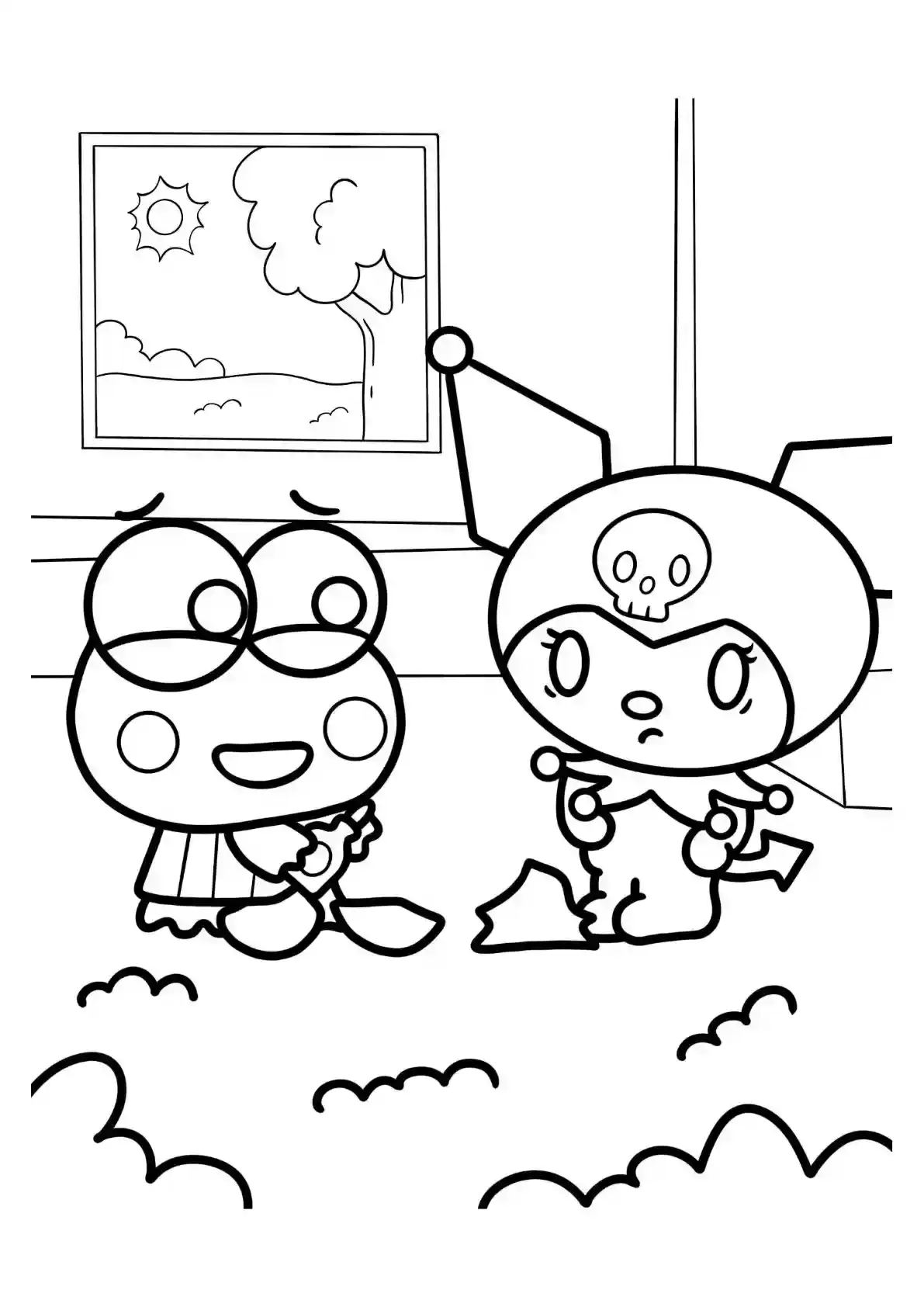Kuromi and Friend at Window